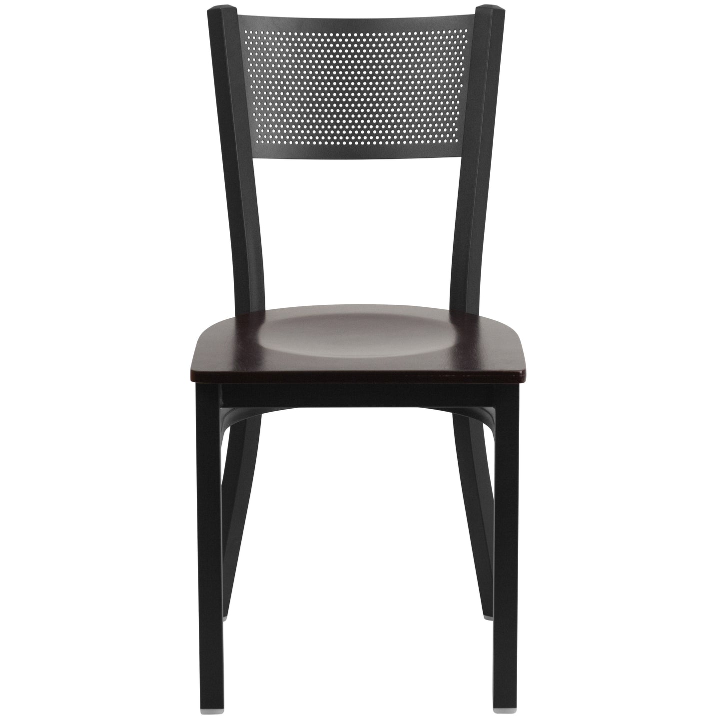 Black Grid Chair-Wal Seat XU-DG-60115-GRD-WALW-GG