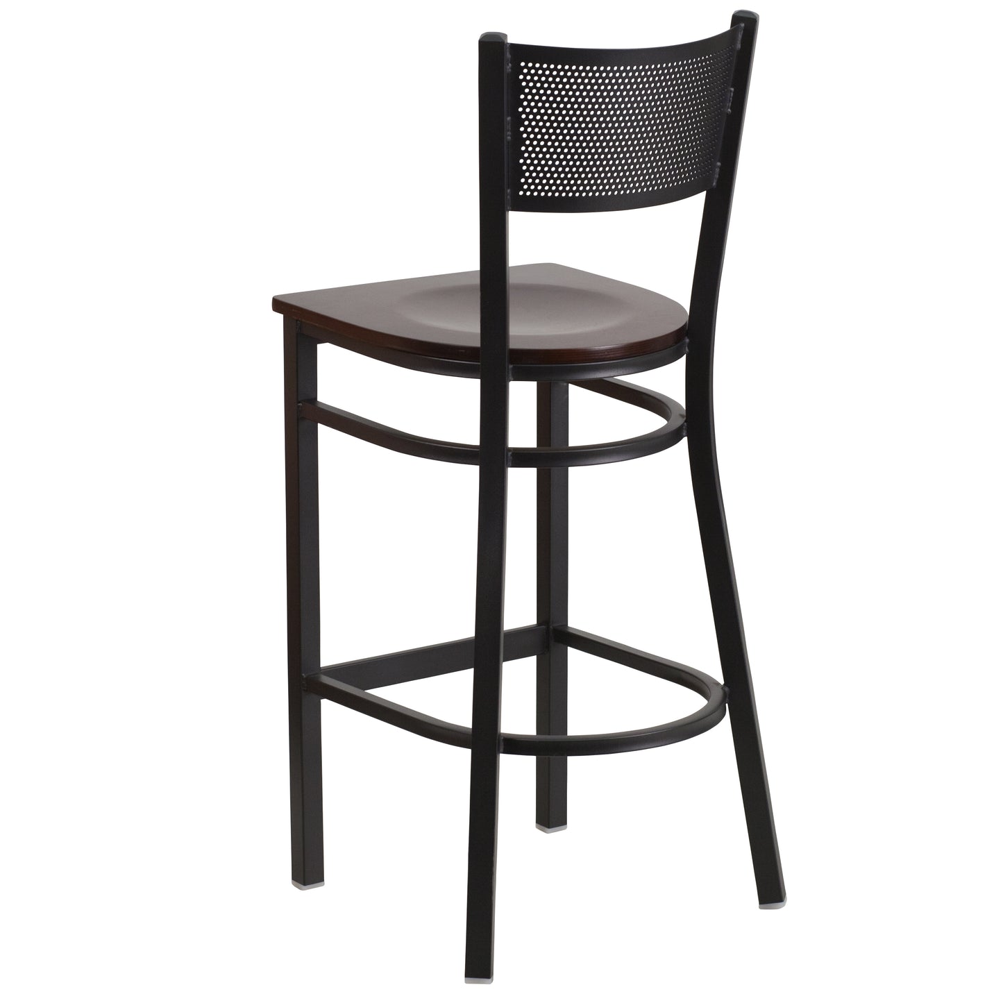 Black Grid Stool-Wal Seat XU-DG-60116-GRD-BAR-WALW-GG