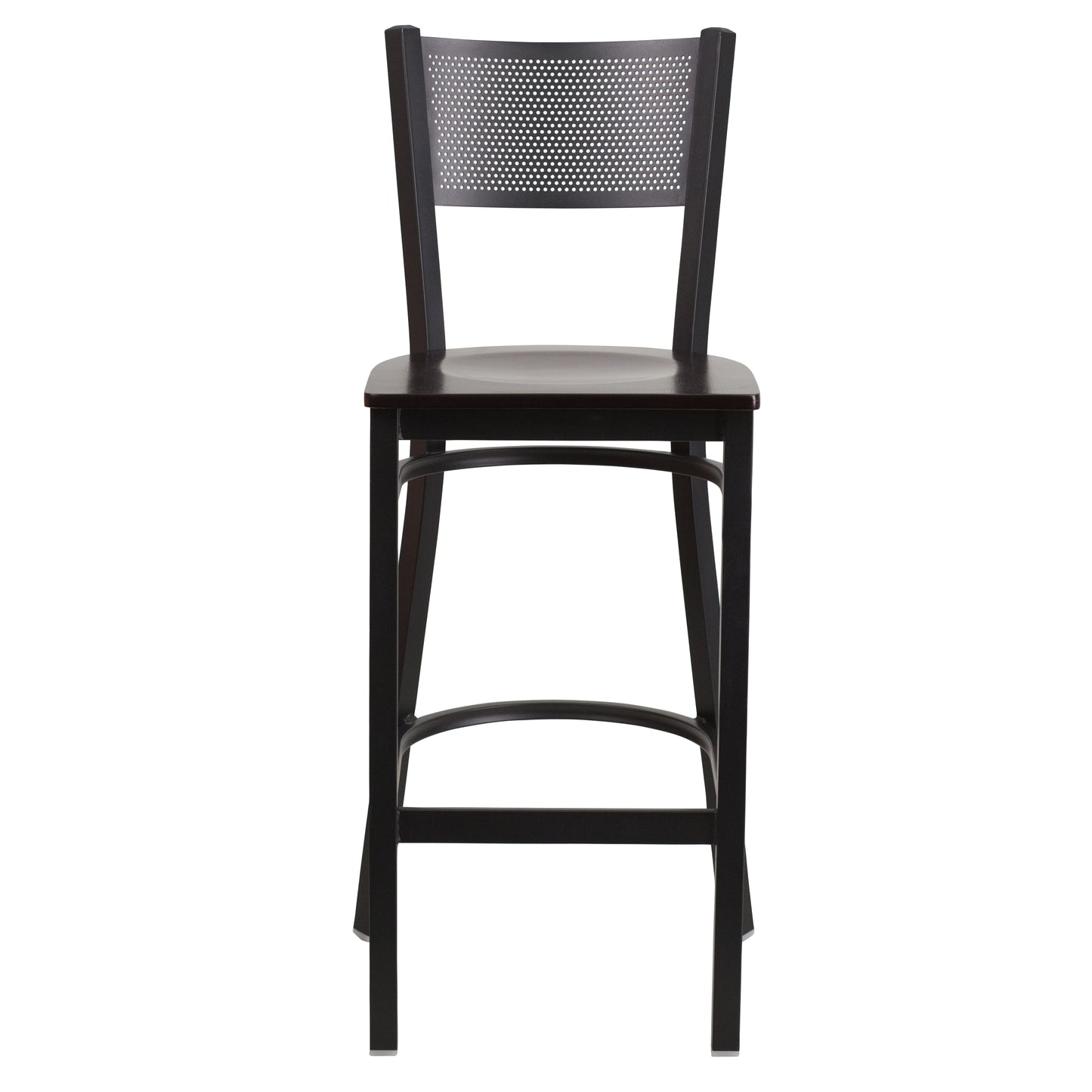 Black Grid Stool-Wal Seat XU-DG-60116-GRD-BAR-WALW-GG