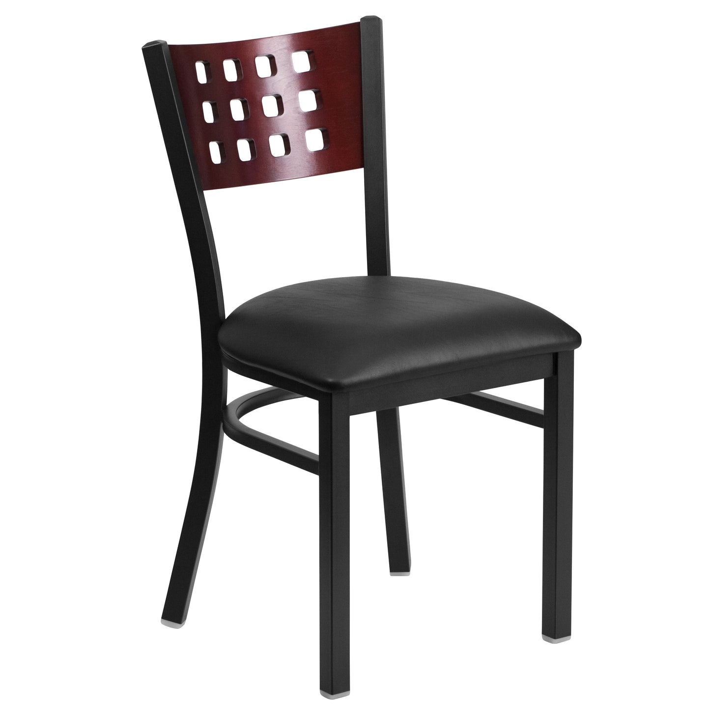 Black Cutout Chair-Black Seat XU-DG-60117-MAH-BLKV-GG