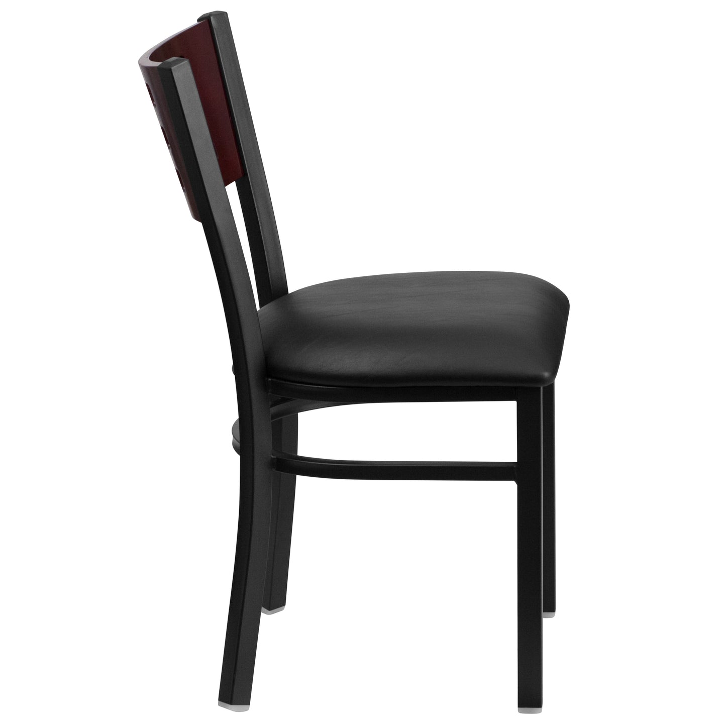 Black Cutout Chair-Black Seat XU-DG-60117-MAH-BLKV-GG