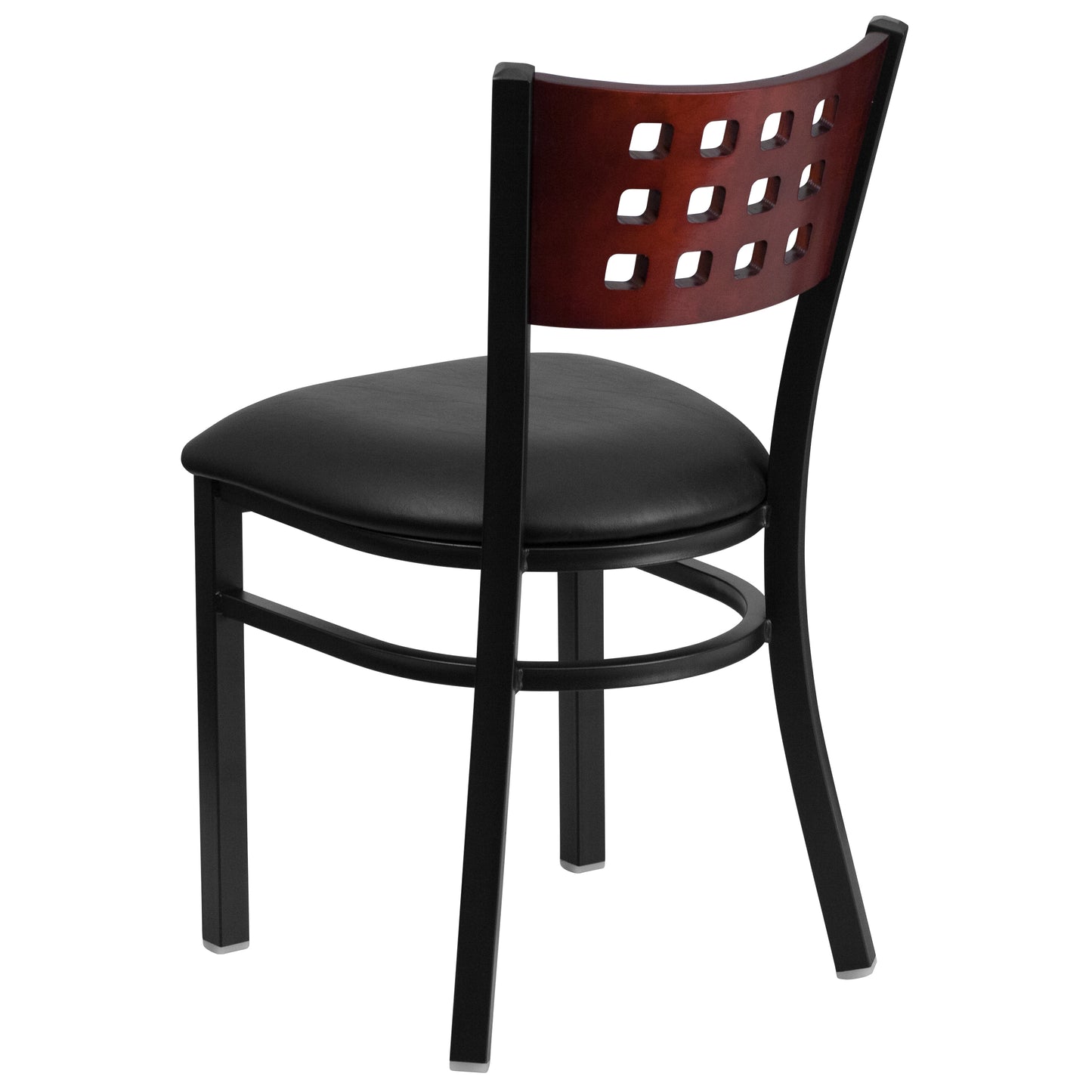 Black Cutout Chair-Black Seat XU-DG-60117-MAH-BLKV-GG