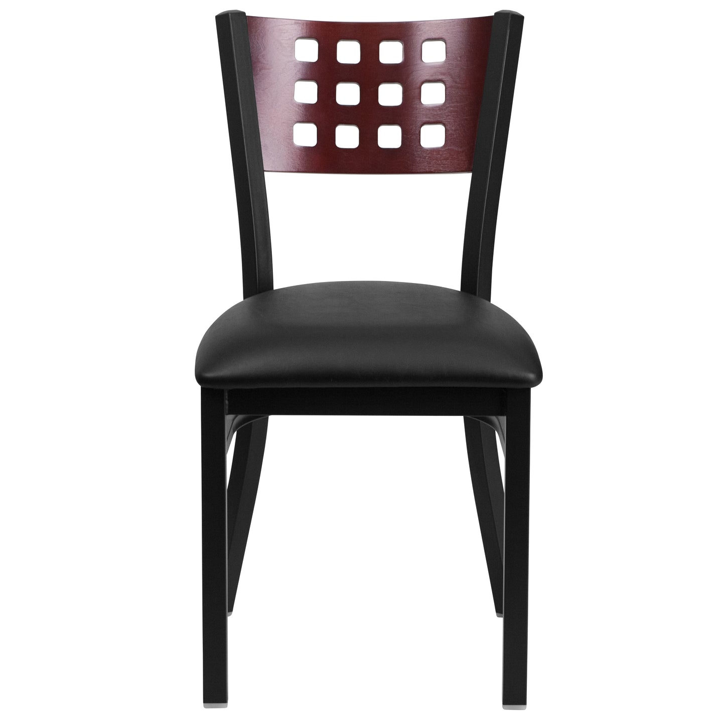 Black Cutout Chair-Black Seat XU-DG-60117-MAH-BLKV-GG