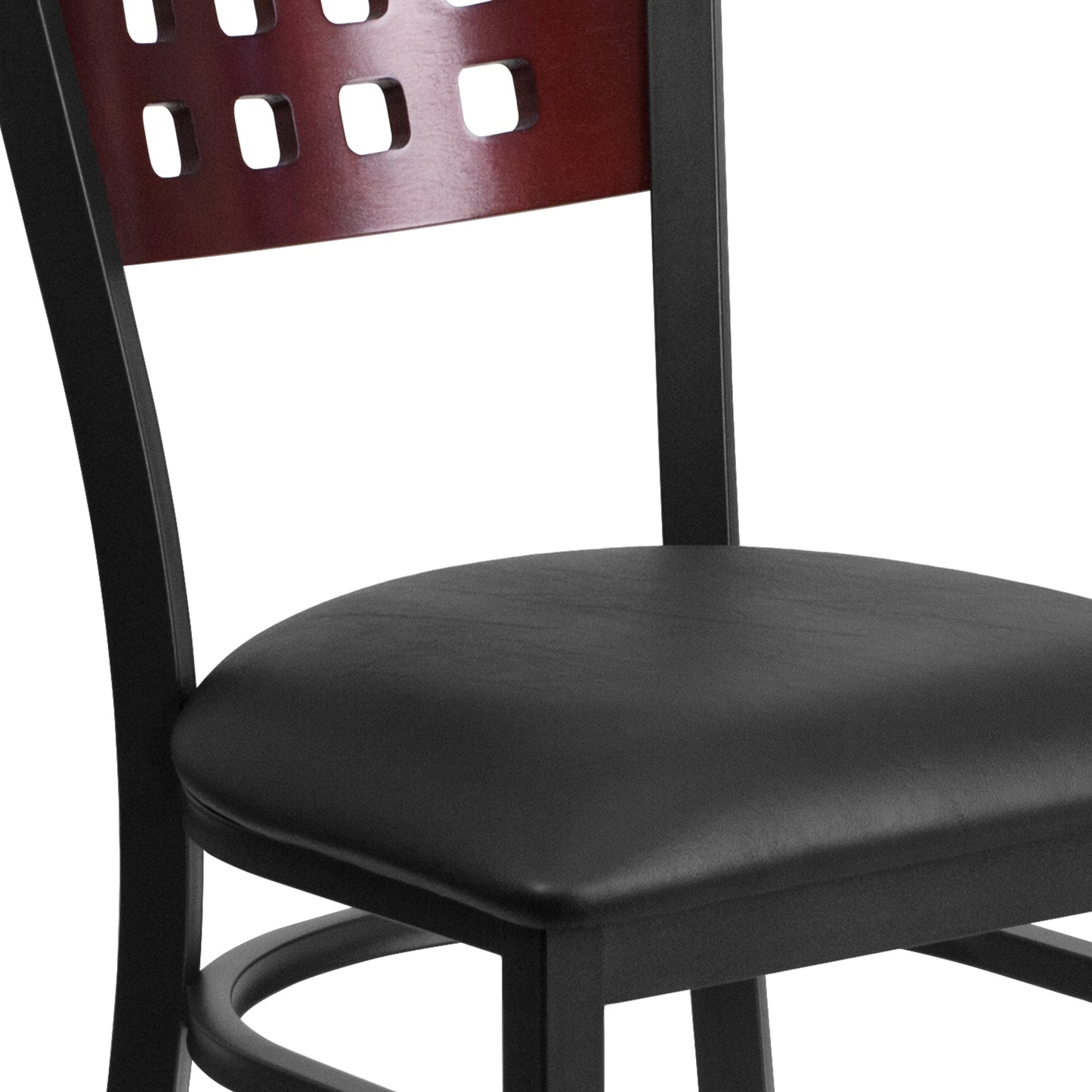 Black Cutout Chair-Black Seat XU-DG-60117-MAH-BLKV-GG