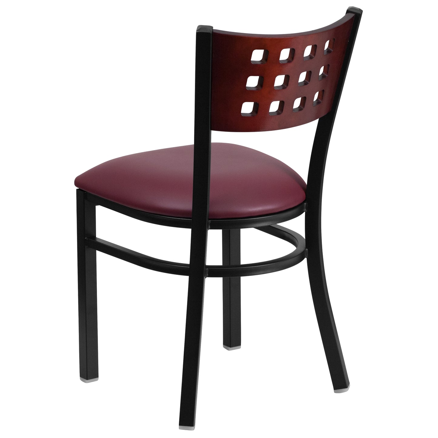 Black Cutout Chair-Burg Seat XU-DG-60117-MAH-BURV-GG