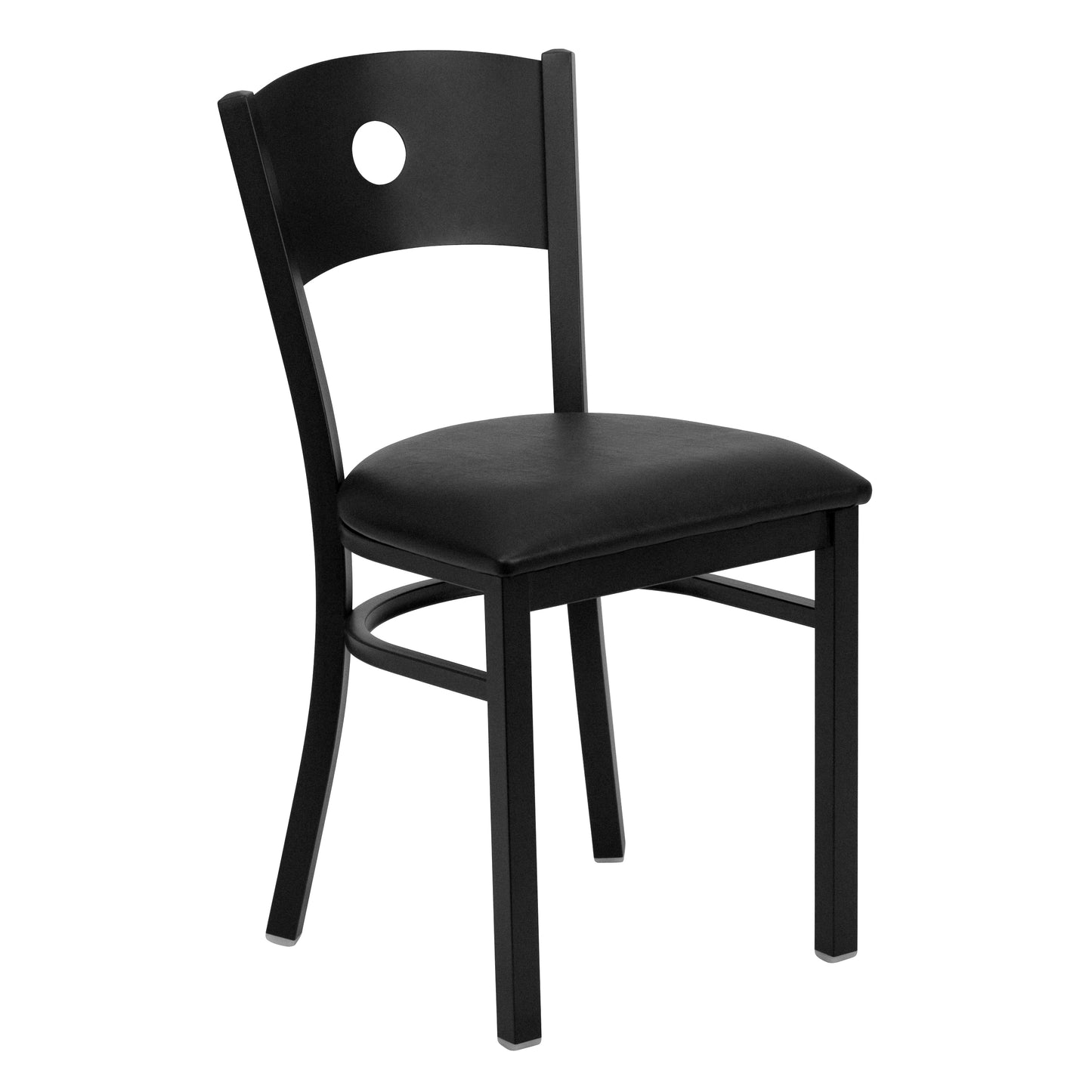 Black Circle Chair-Black Seat XU-DG-60119-CIR-BLKV-GG