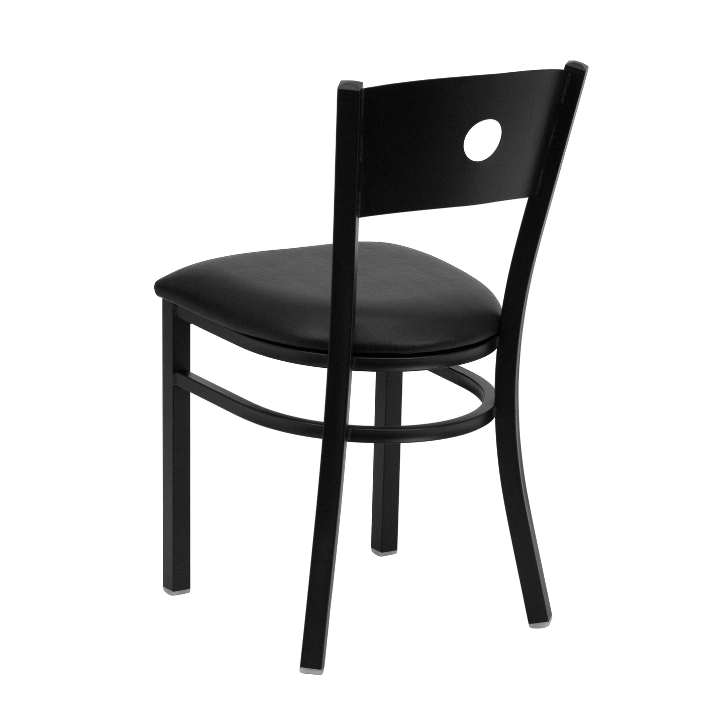 Black Circle Chair-Black Seat XU-DG-60119-CIR-BLKV-GG