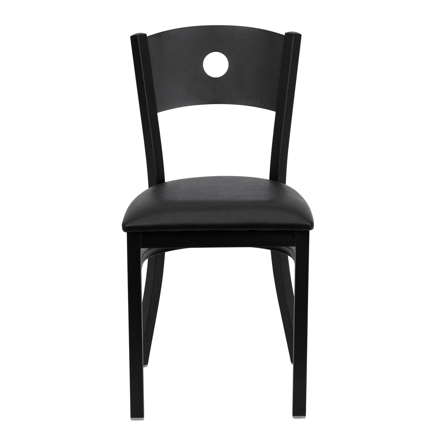 Black Circle Chair-Black Seat XU-DG-60119-CIR-BLKV-GG