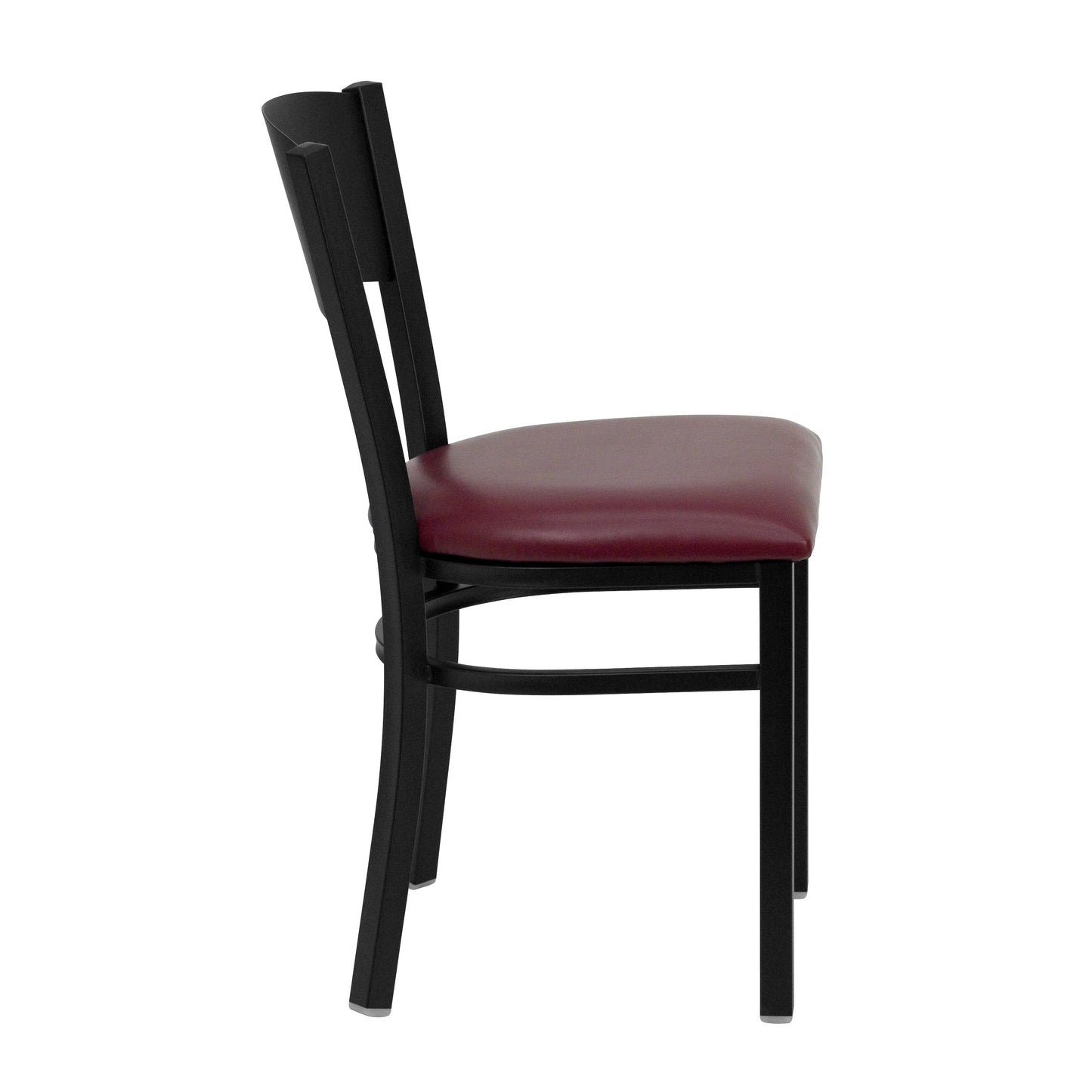 Black Circle Chair-Burg Seat XU-DG-60119-CIR-BURV-GG