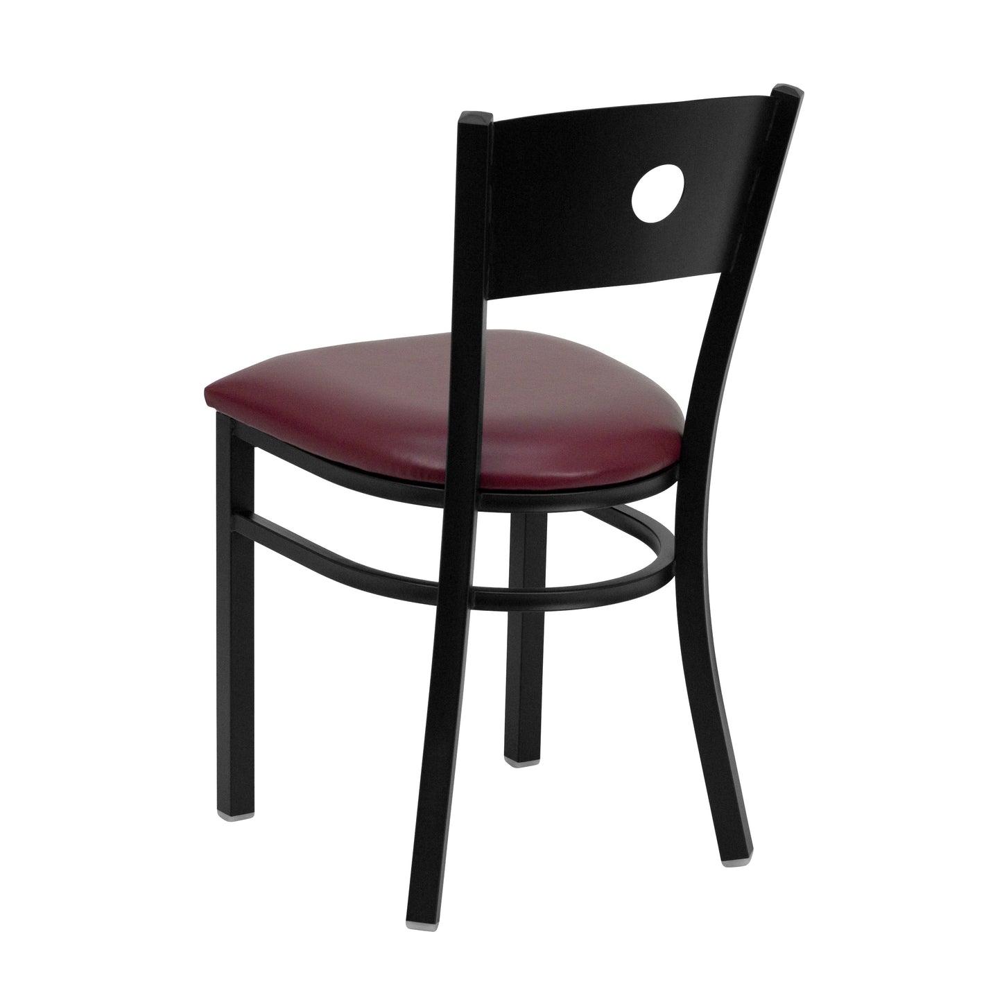 Black Circle Chair-Burg Seat XU-DG-60119-CIR-BURV-GG