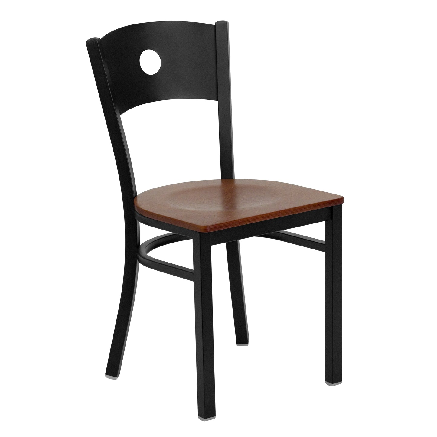 Black Circle Chair-Cherry Seat XU-DG-60119-CIR-CHYW-GG