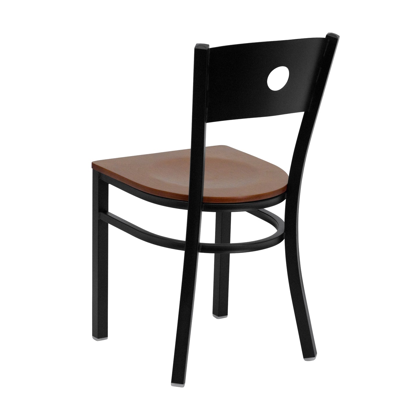 Black Circle Chair-Cherry Seat XU-DG-60119-CIR-CHYW-GG