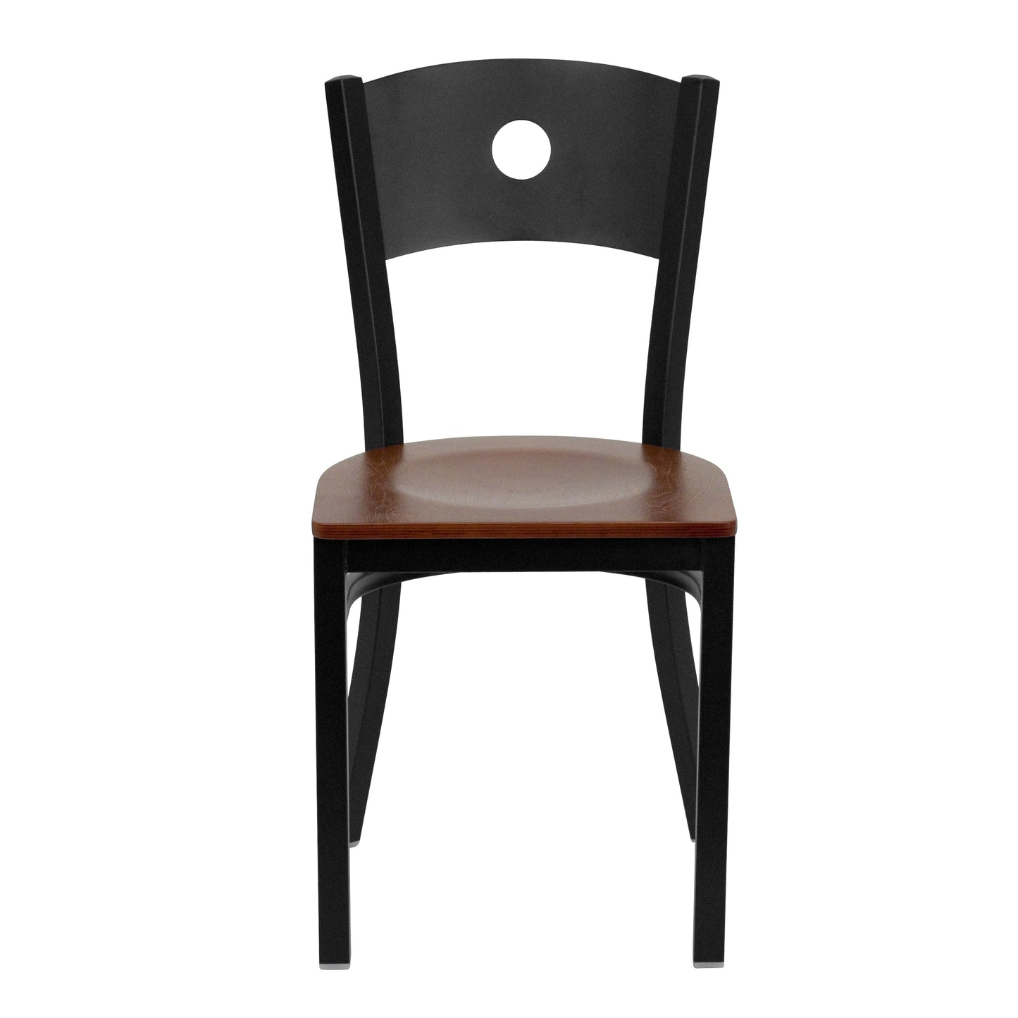 Black Circle Chair-Cherry Seat XU-DG-60119-CIR-CHYW-GG