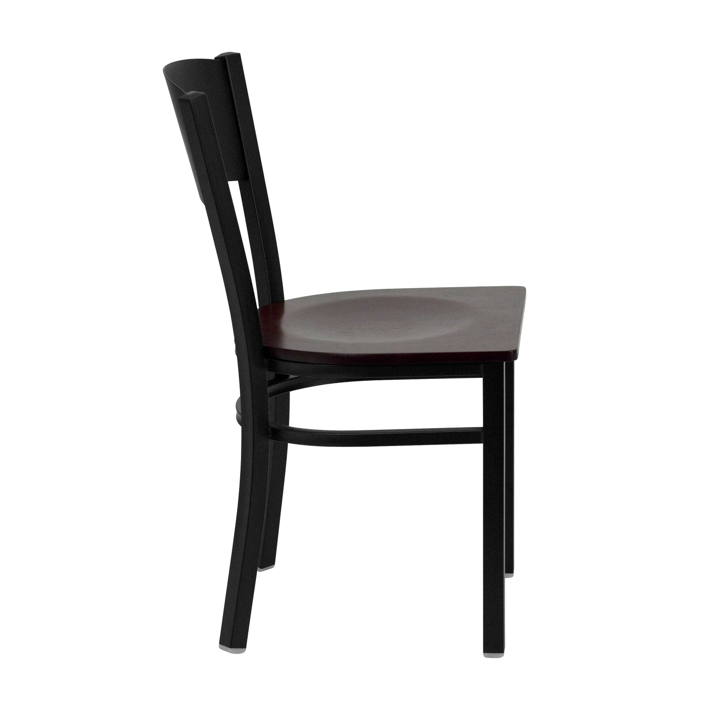 Black Circle Chair-Mah Seat XU-DG-60119-CIR-MAHW-GG