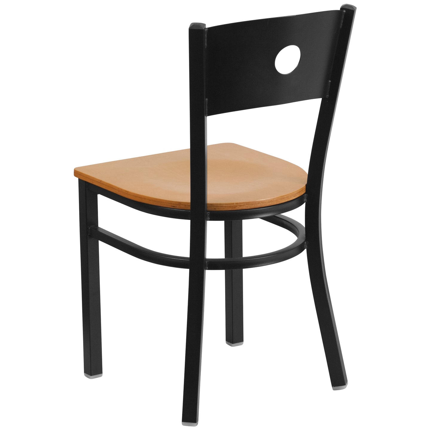 Black Circle Chair-Nat Seat XU-DG-60119-CIR-NATW-GG