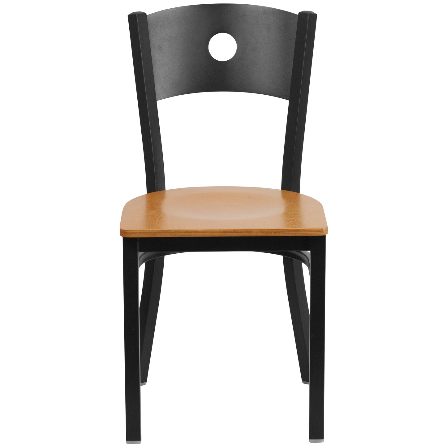 Black Circle Chair-Nat Seat XU-DG-60119-CIR-NATW-GG