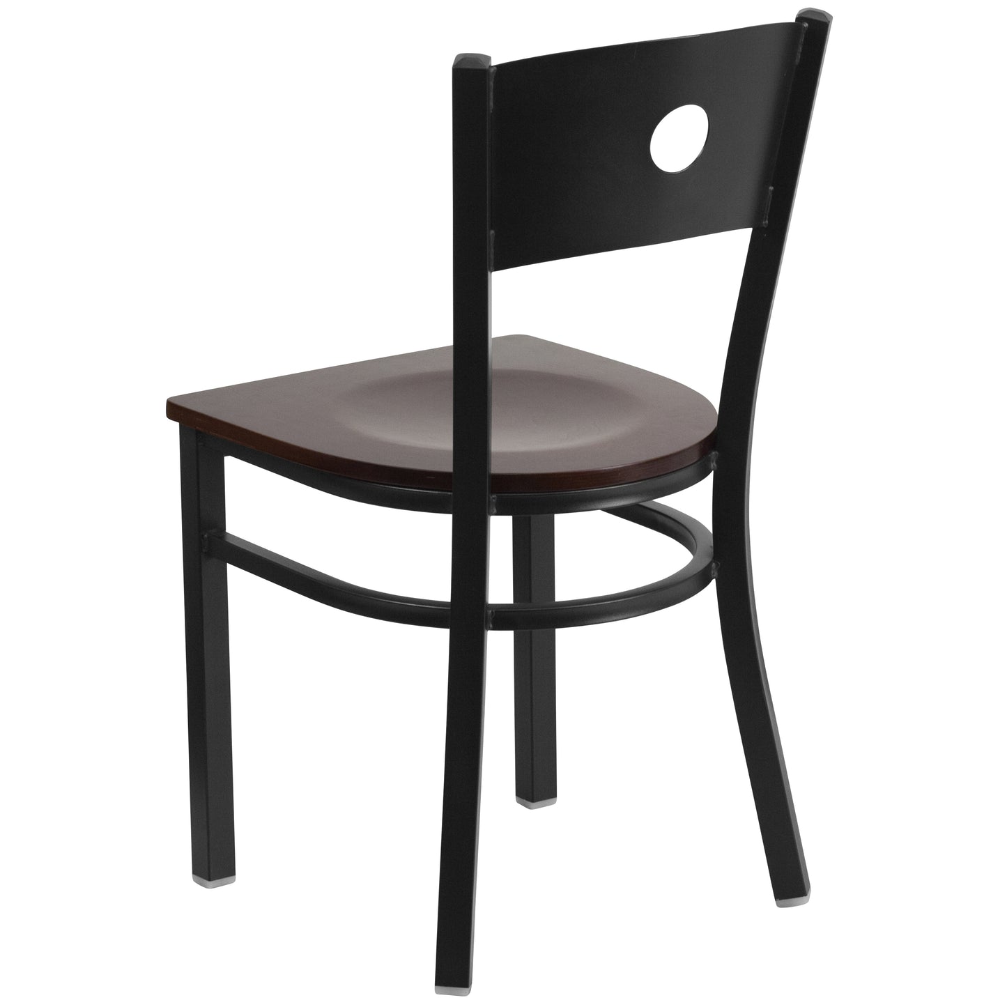 Black Circle Chair-Wal Seat XU-DG-60119-CIR-WALW-GG