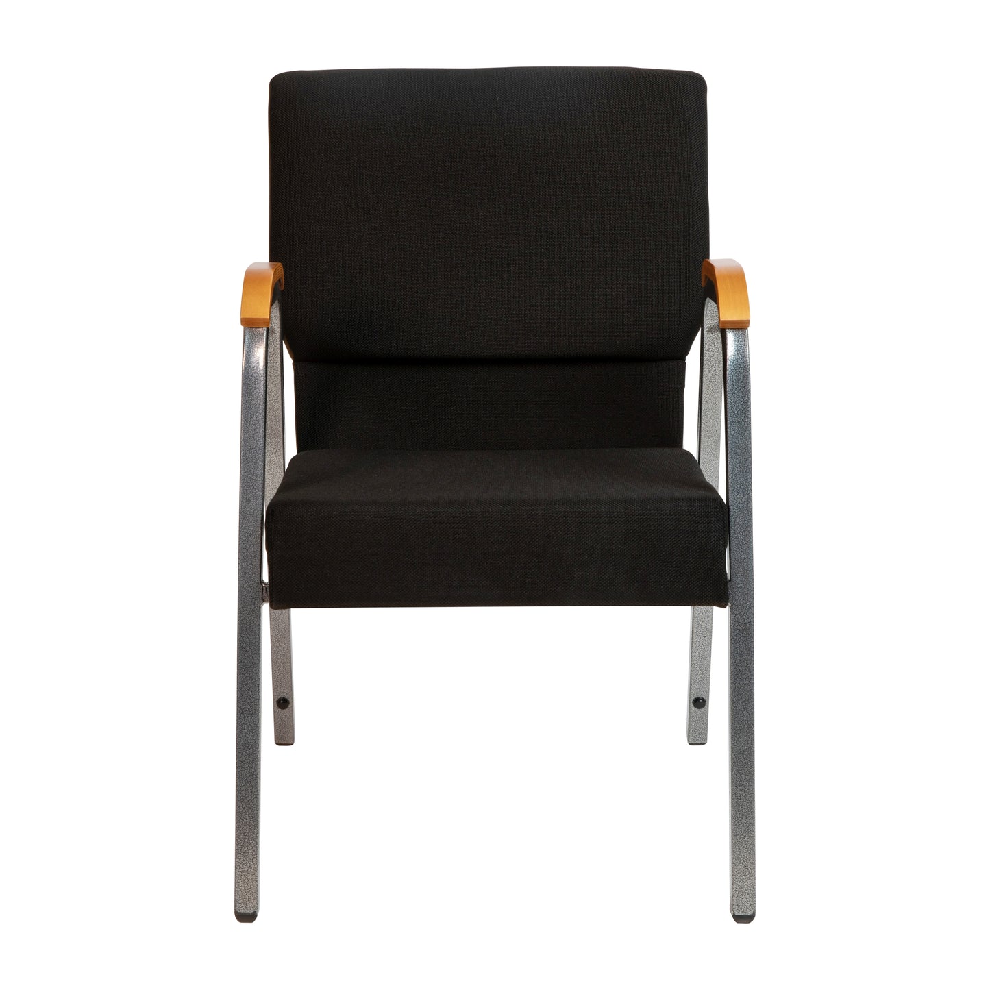 Black Fabric Church Arm Chair XU-DG-60156-BK-GG