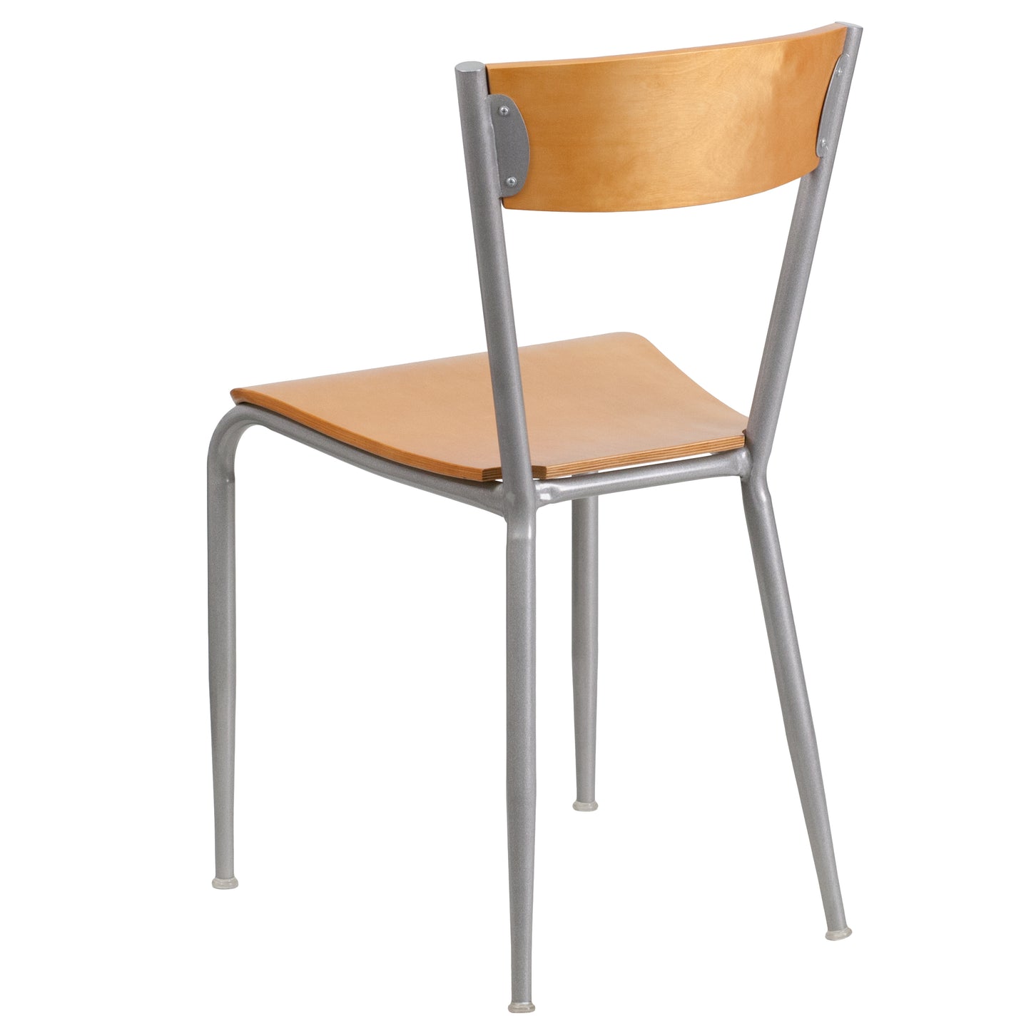 Silver Open Chair-Nat Seat XU-DG-60217-NAT-GG