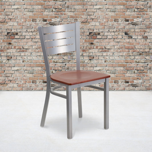 Silver Slat Chair-Chy Seat XU-DG-60401-CHYW-GG