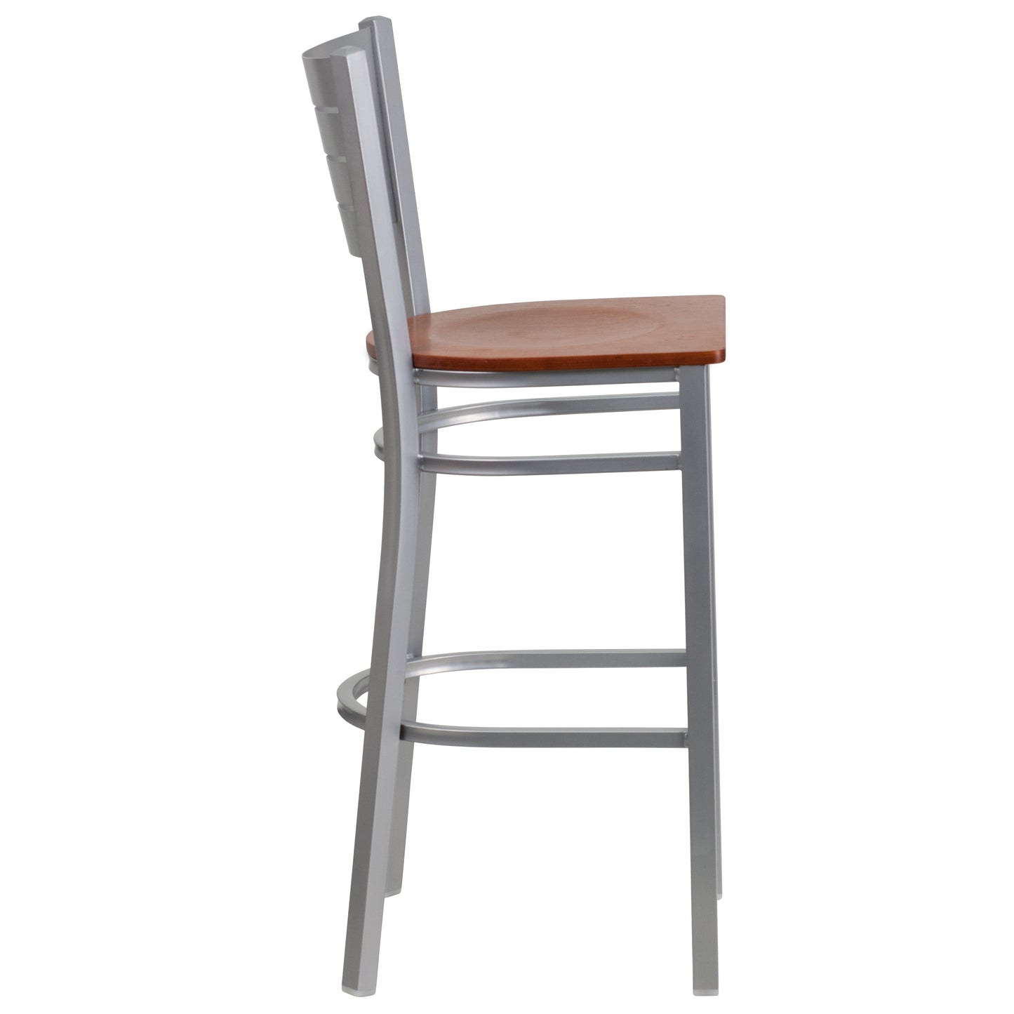 Silver Slat Stool-Chy Seat XU-DG-60402-BAR-CHYW-GG