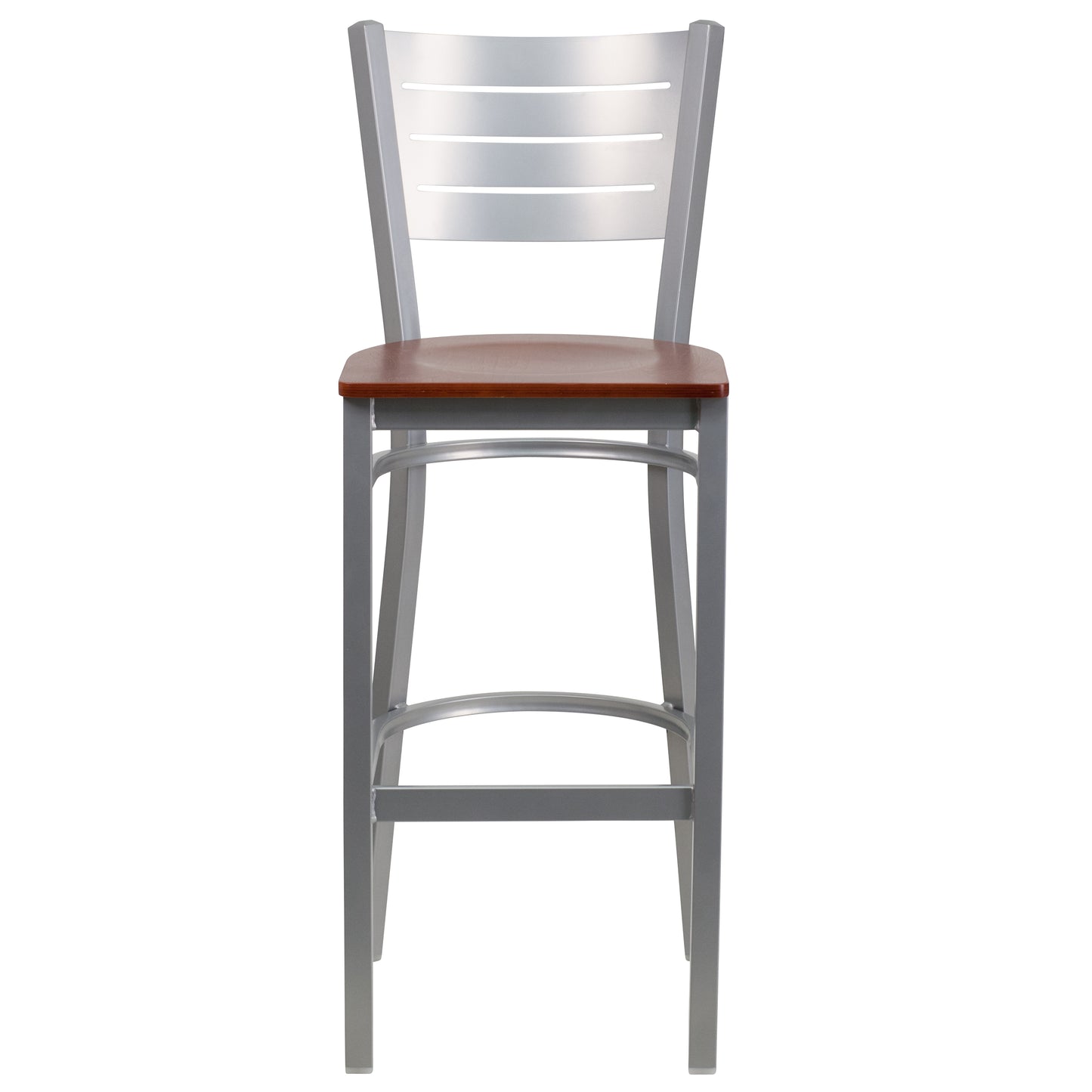 Silver Slat Stool-Chy Seat XU-DG-60402-BAR-CHYW-GG