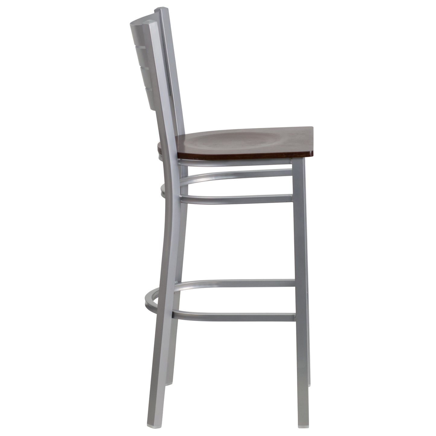 Silver Slat Stool-Wal Seat XU-DG-60402-BAR-WALW-GG