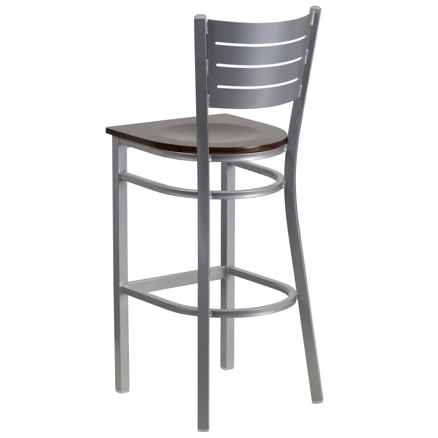 Silver Slat Stool-Wal Seat XU-DG-60402-BAR-WALW-GG