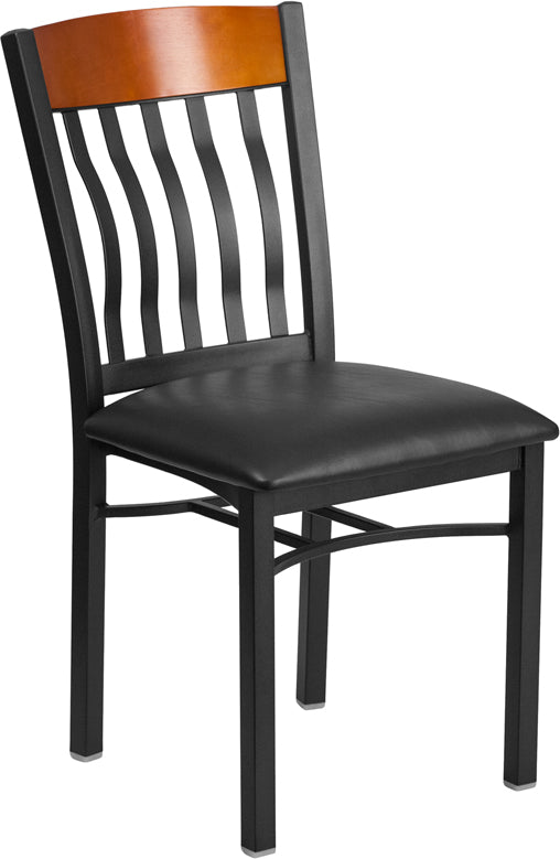 Bk/Chy Vert Chair-Black Seat XU-DG-60618-CHY-BLKV-GG