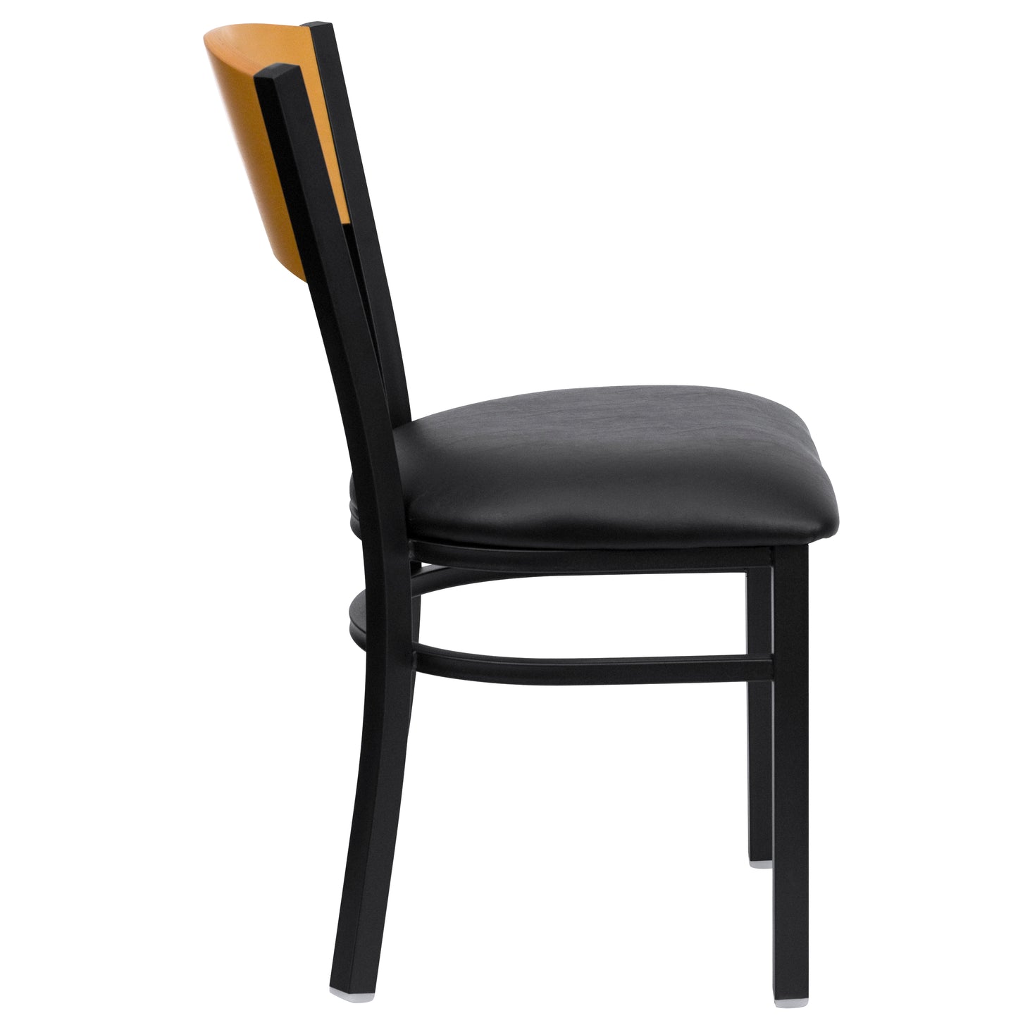 Bk/Nat Circle Chair-Black Seat XU-DG-6F2B-CIR-BLKV-GG