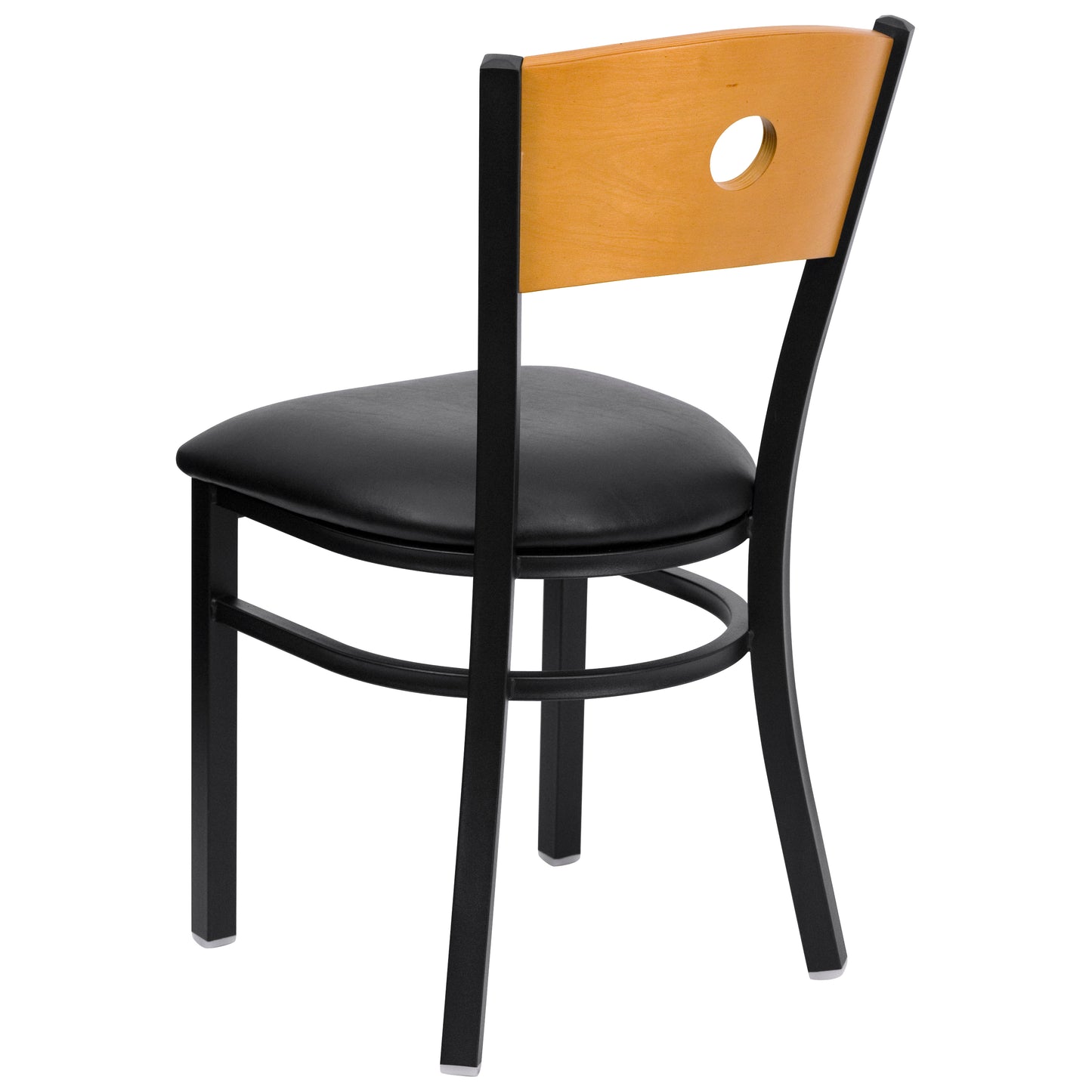 Bk/Nat Circle Chair-Black Seat XU-DG-6F2B-CIR-BLKV-GG