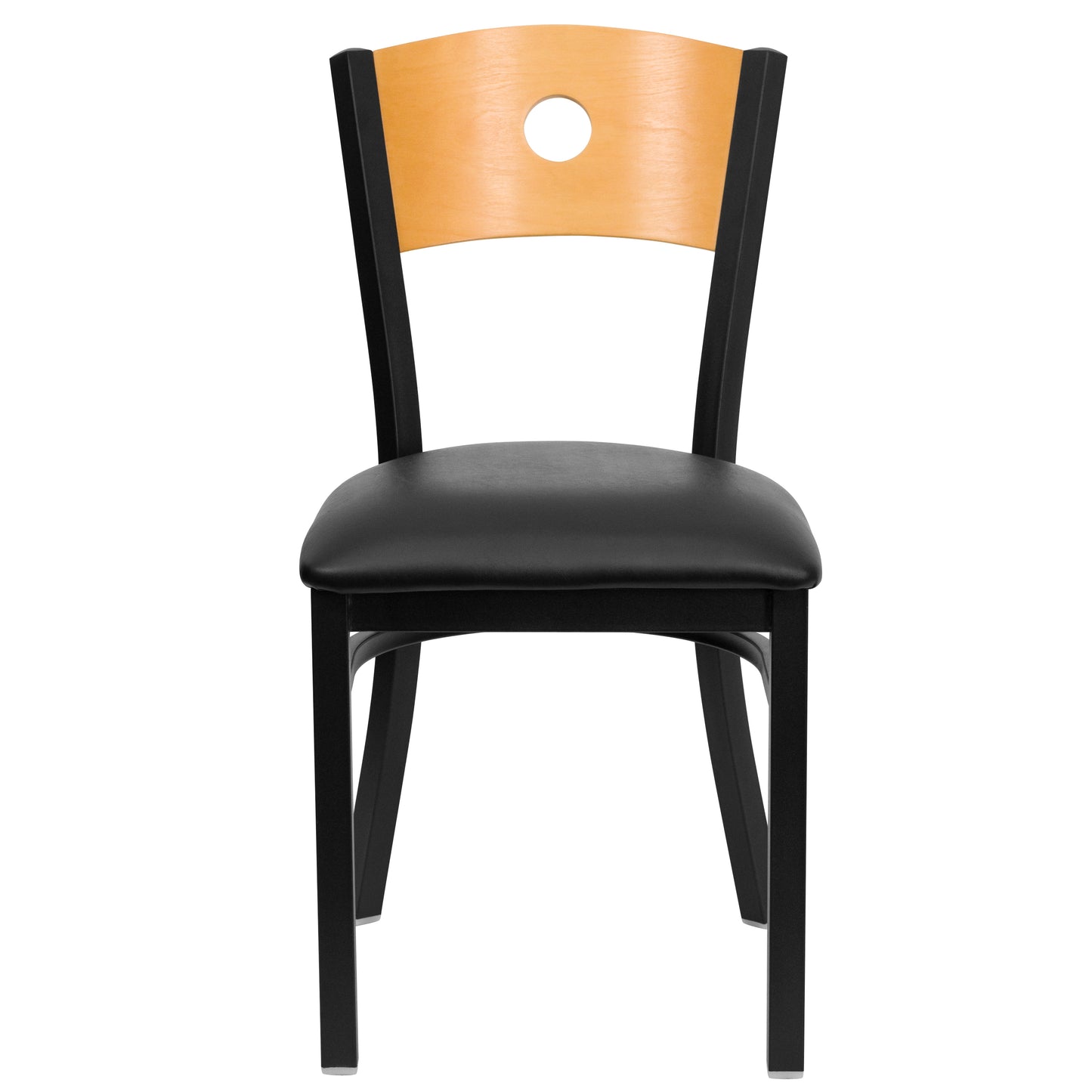 Bk/Nat Circle Chair-Black Seat XU-DG-6F2B-CIR-BLKV-GG