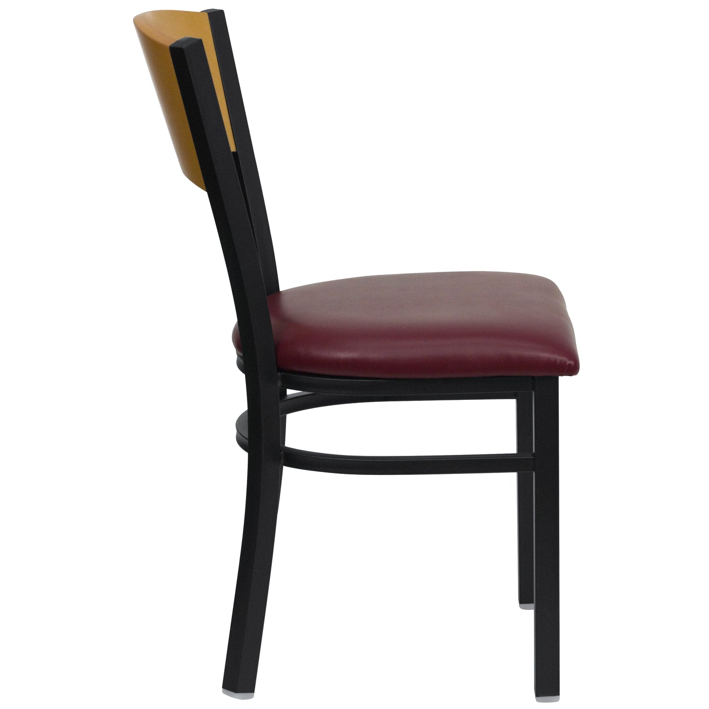 Bk/Nat Circle Chair-Burg Seat XU-DG-6F2B-CIR-BURV-GG