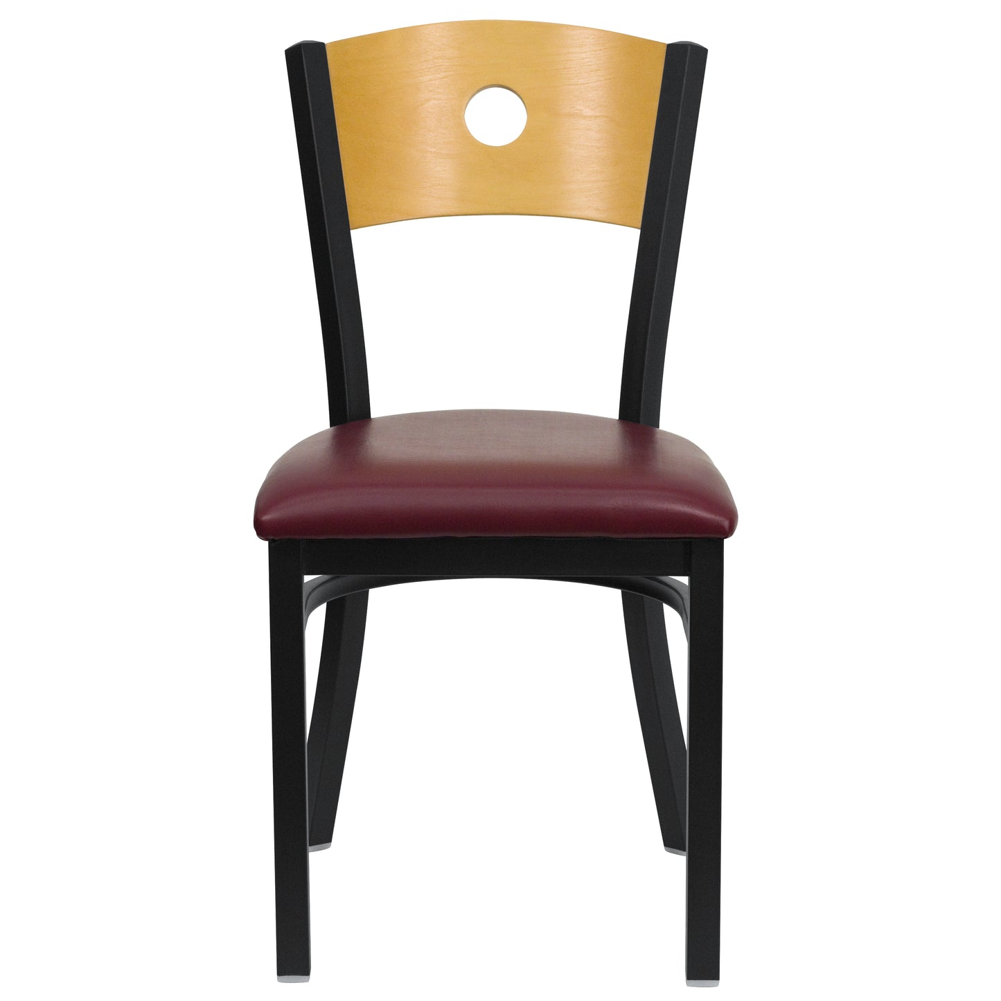 Bk/Nat Circle Chair-Burg Seat XU-DG-6F2B-CIR-BURV-GG