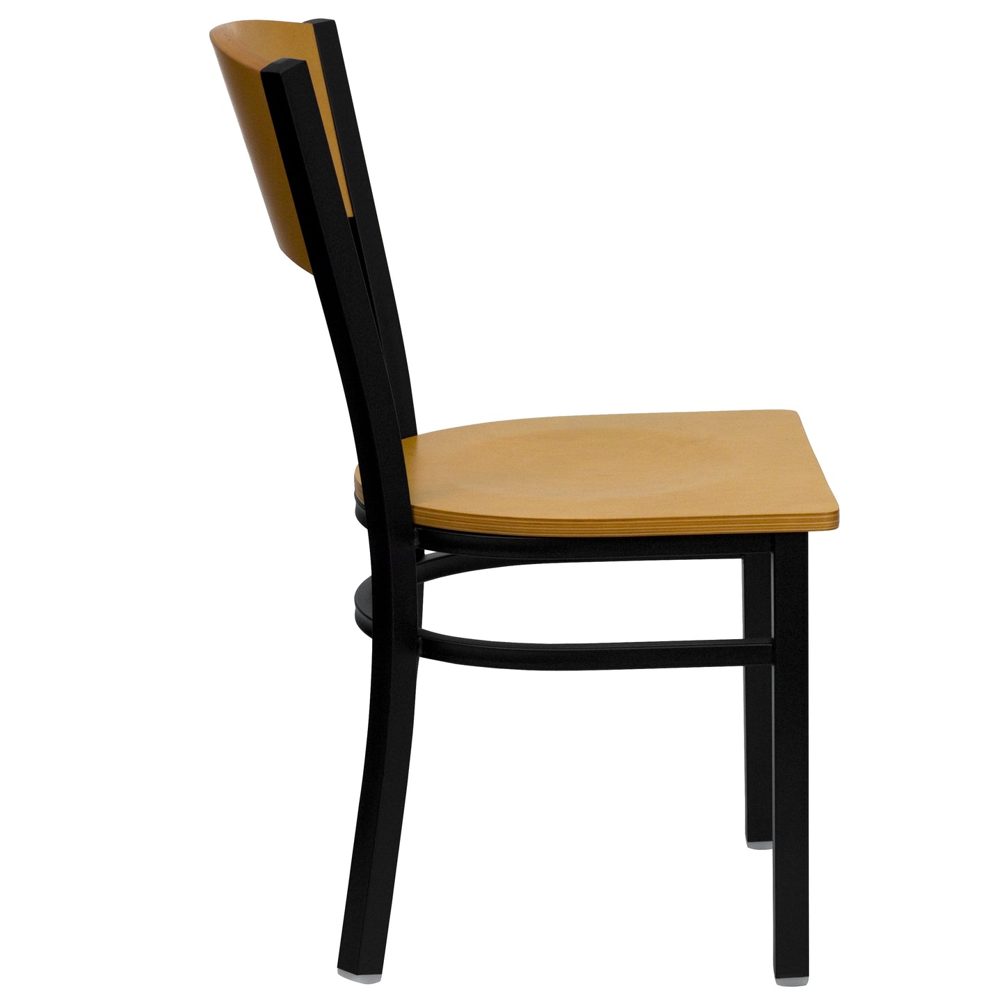 Bk/Nat Circle Chair-Wood Seat XU-DG-6F2B-CIR-NATW-GG