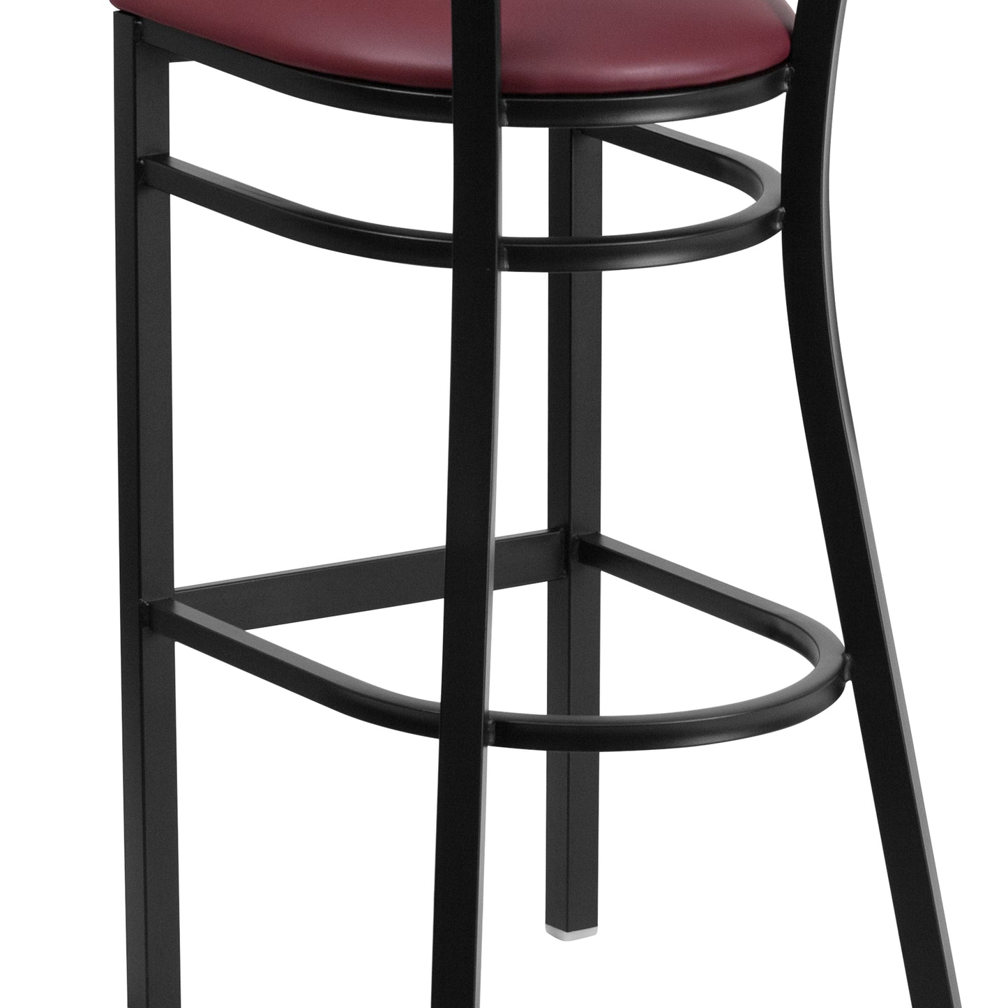 Bk/Mah Slat Stool-Burg Seat XU-DG-6H1B-MAH-BAR-BURV-GG