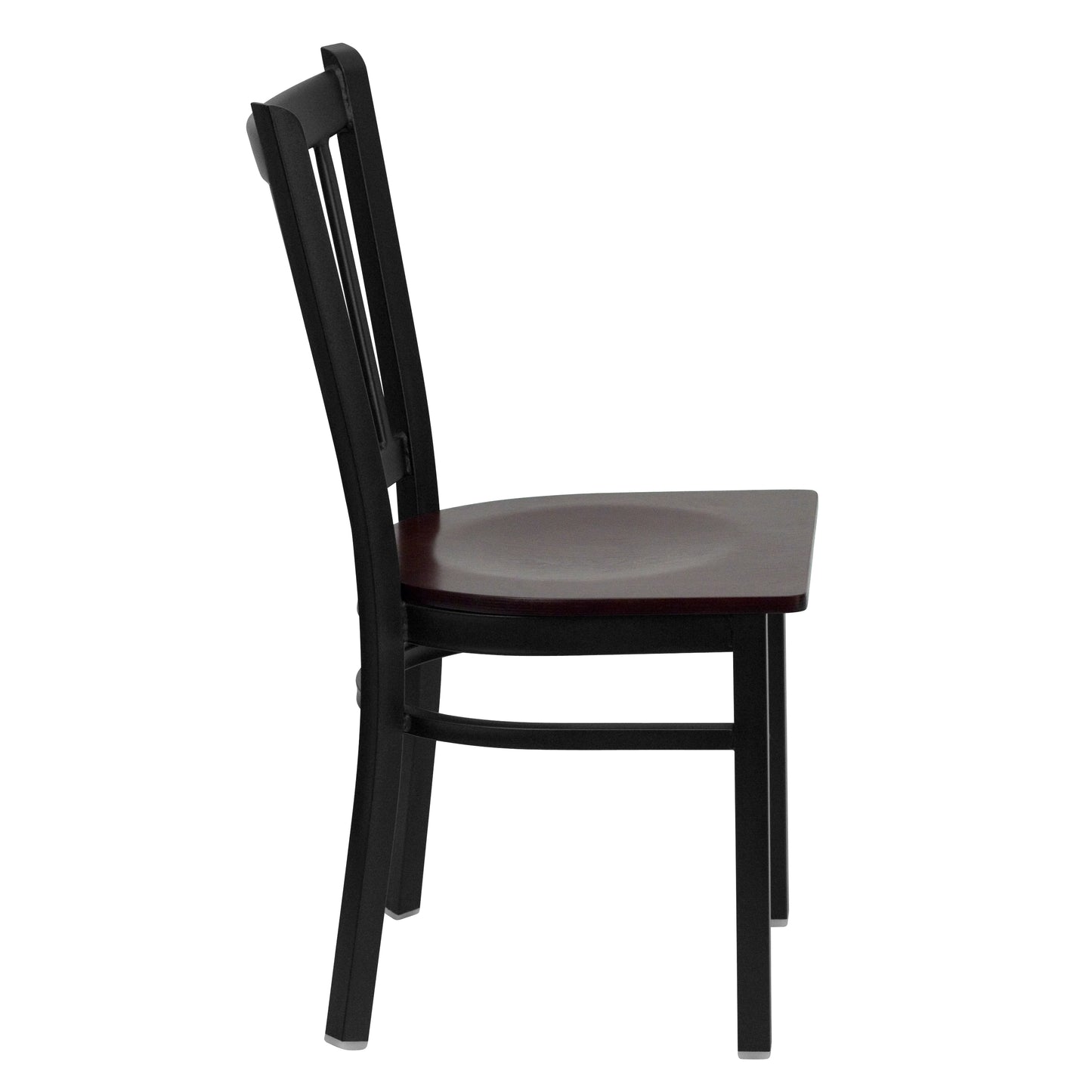 Black Vert Chair-Mah Seat XU-DG-6Q2B-VRT-MAHW-GG