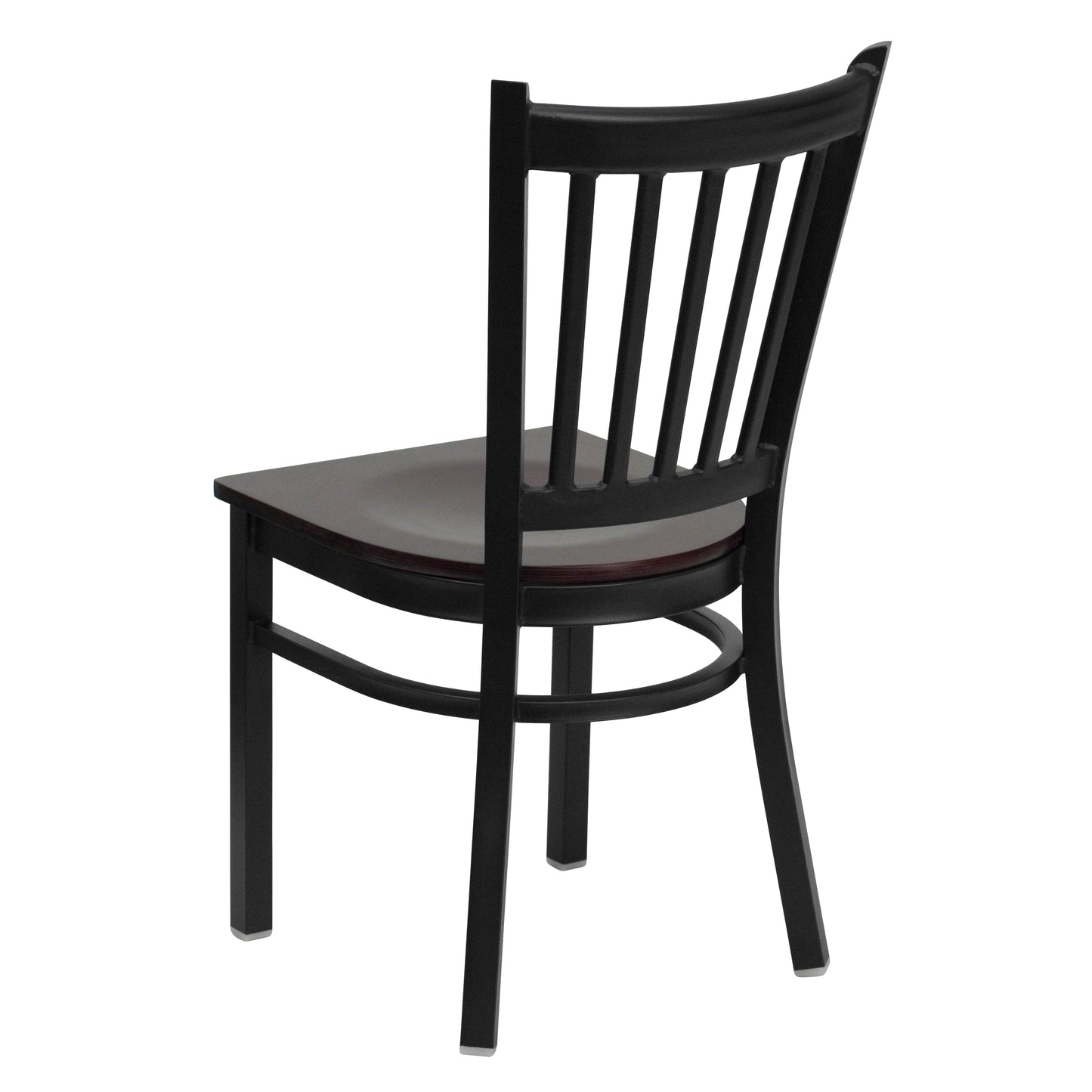 Black Vert Chair-Mah Seat XU-DG-6Q2B-VRT-MAHW-GG