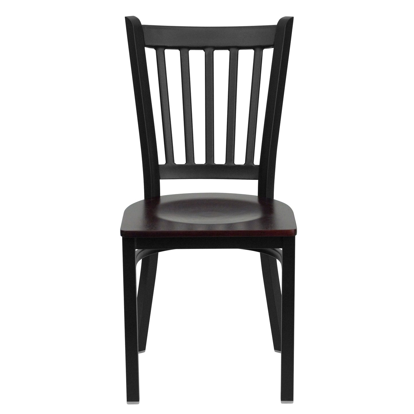 Black Vert Chair-Mah Seat XU-DG-6Q2B-VRT-MAHW-GG