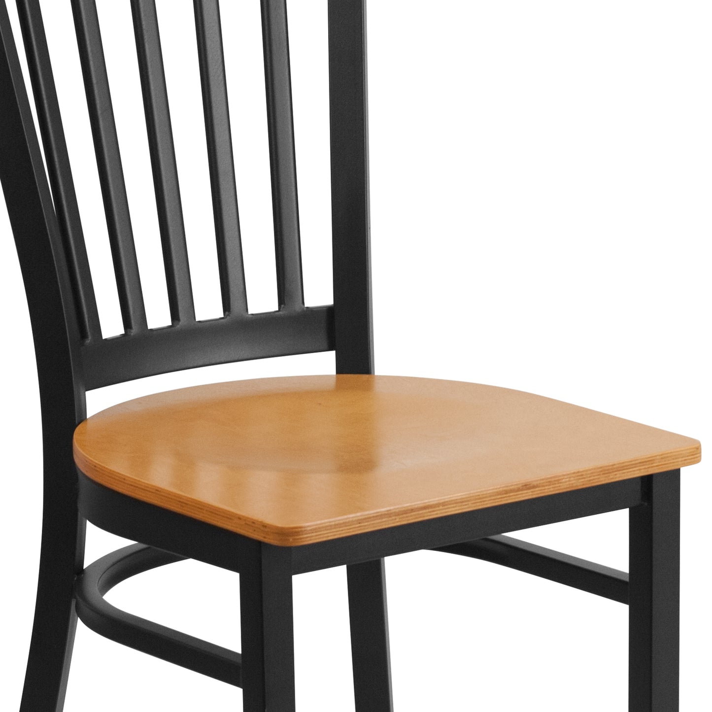 Black Vert Chair-Nat Seat XU-DG-6Q2B-VRT-NATW-GG