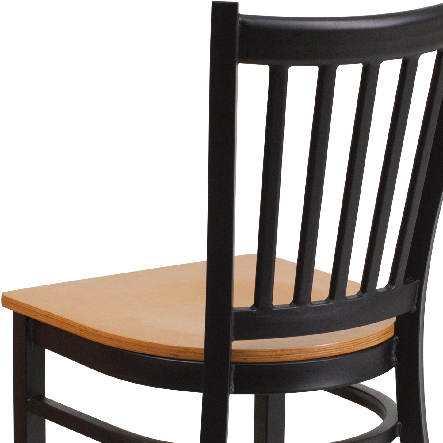 Black Vert Chair-Nat Seat XU-DG-6Q2B-VRT-NATW-GG