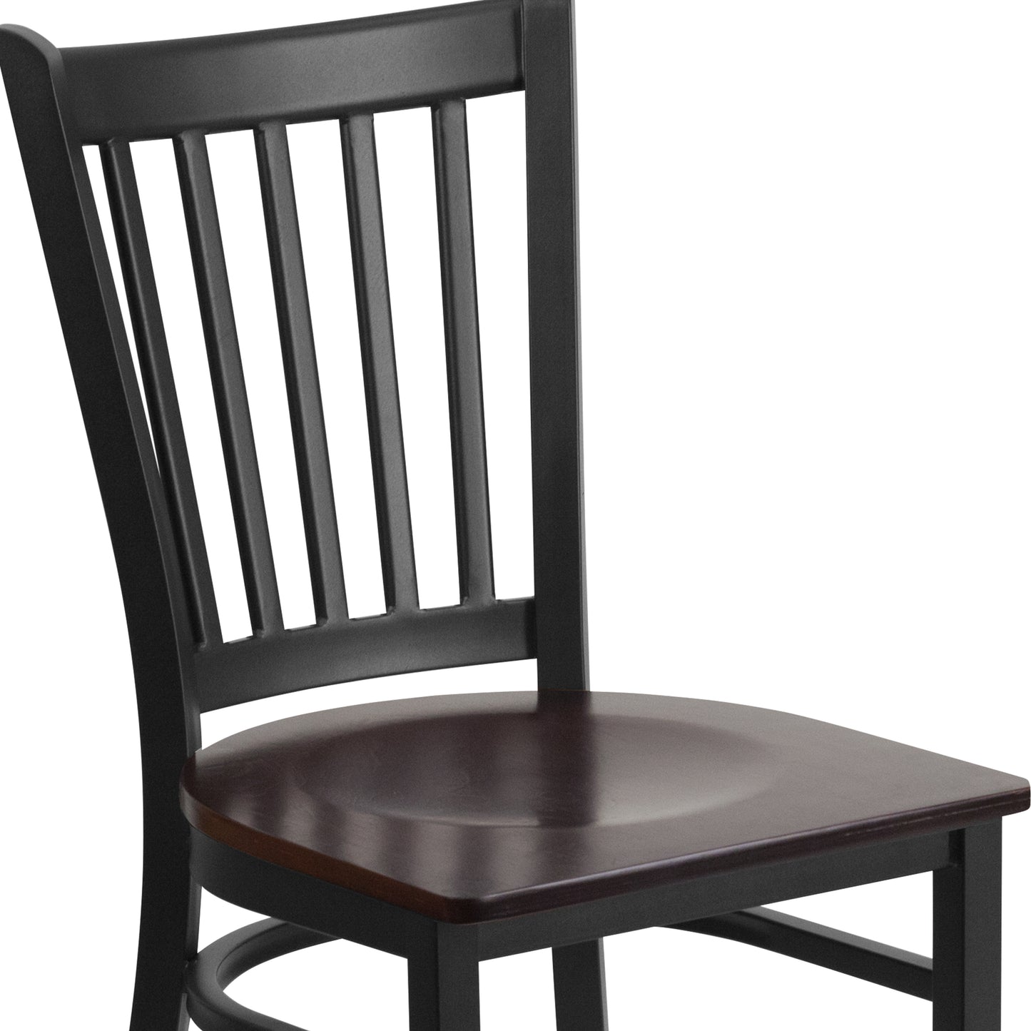 Black Vert Chair-Wal Seat XU-DG-6Q2B-VRT-WALW-GG