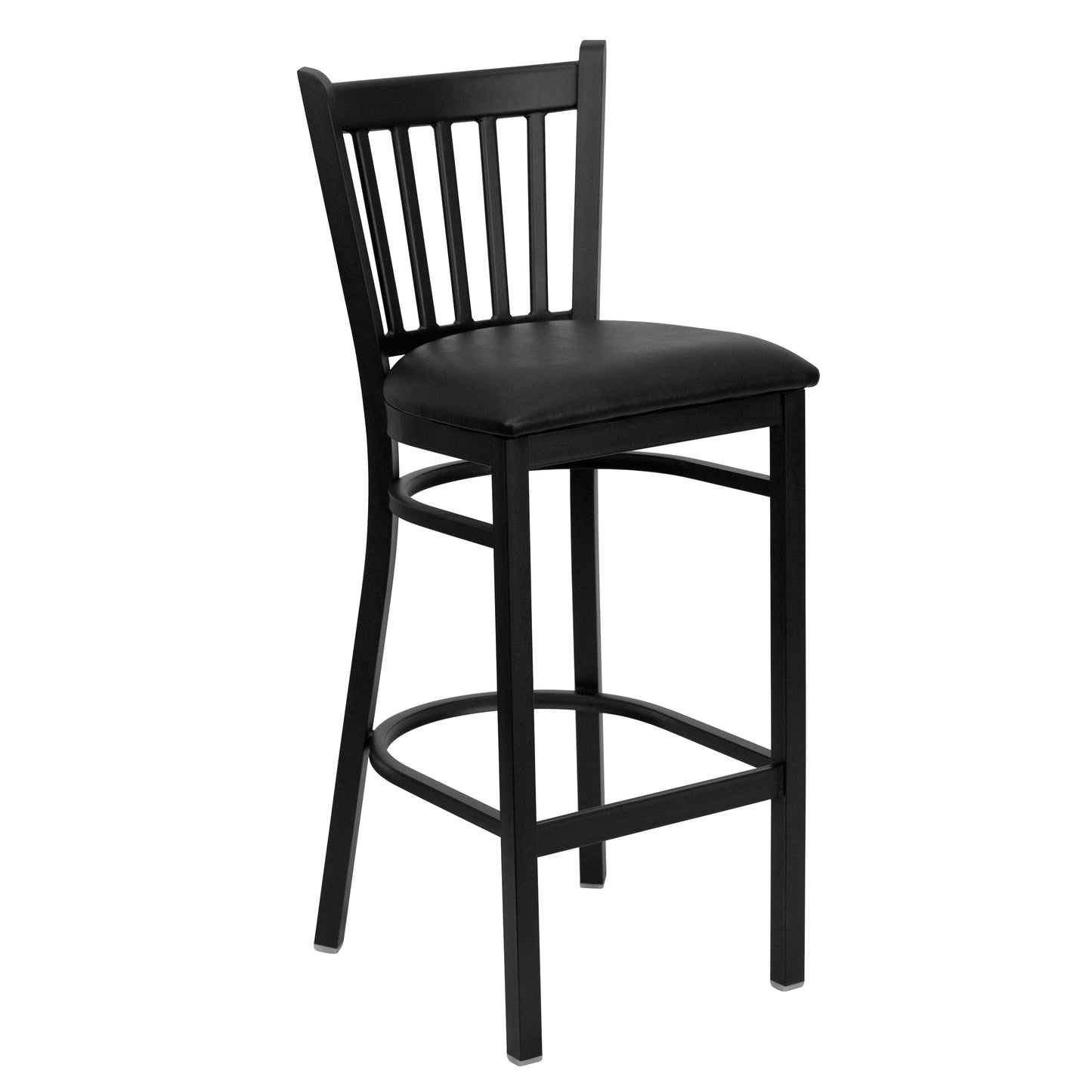 Black Vert Stool-Black Seat XU-DG-6R6B-VRT-BAR-BLKV-GG