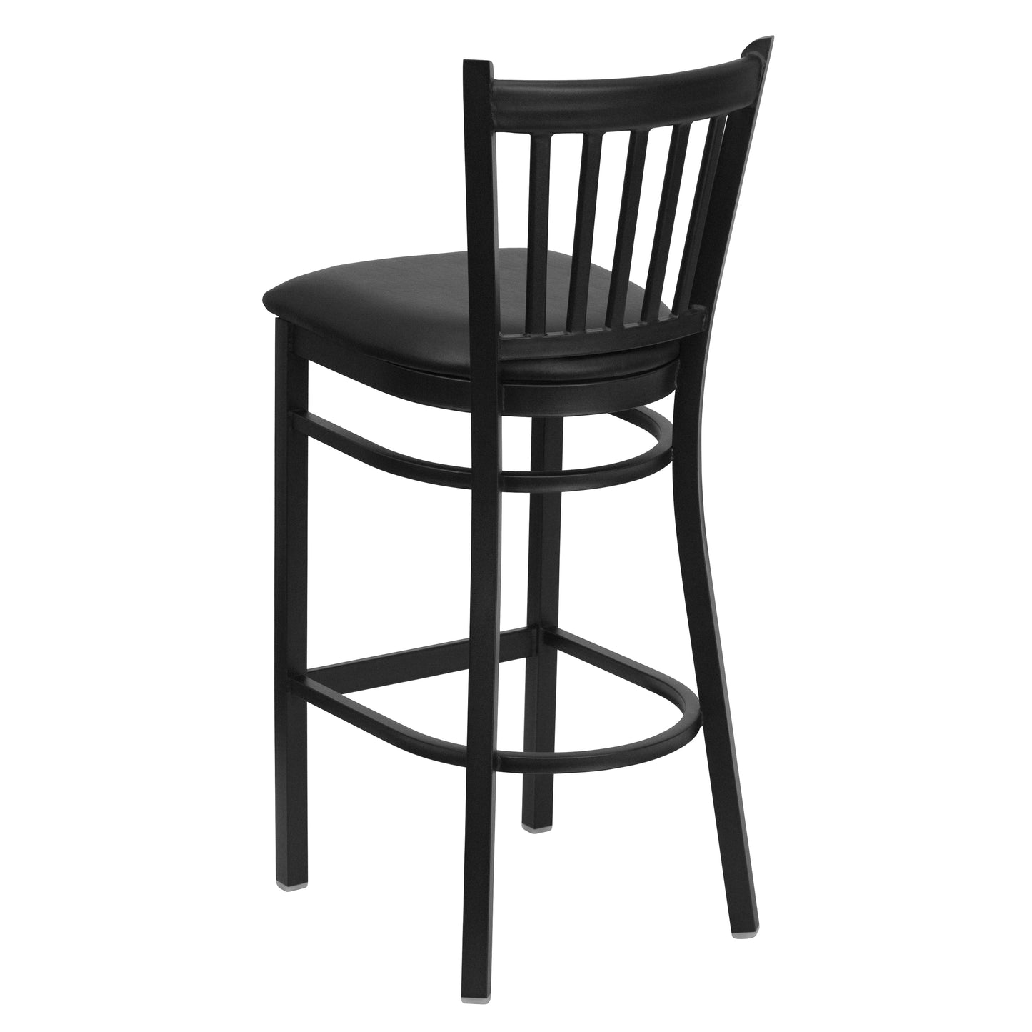 Black Vert Stool-Black Seat XU-DG-6R6B-VRT-BAR-BLKV-GG