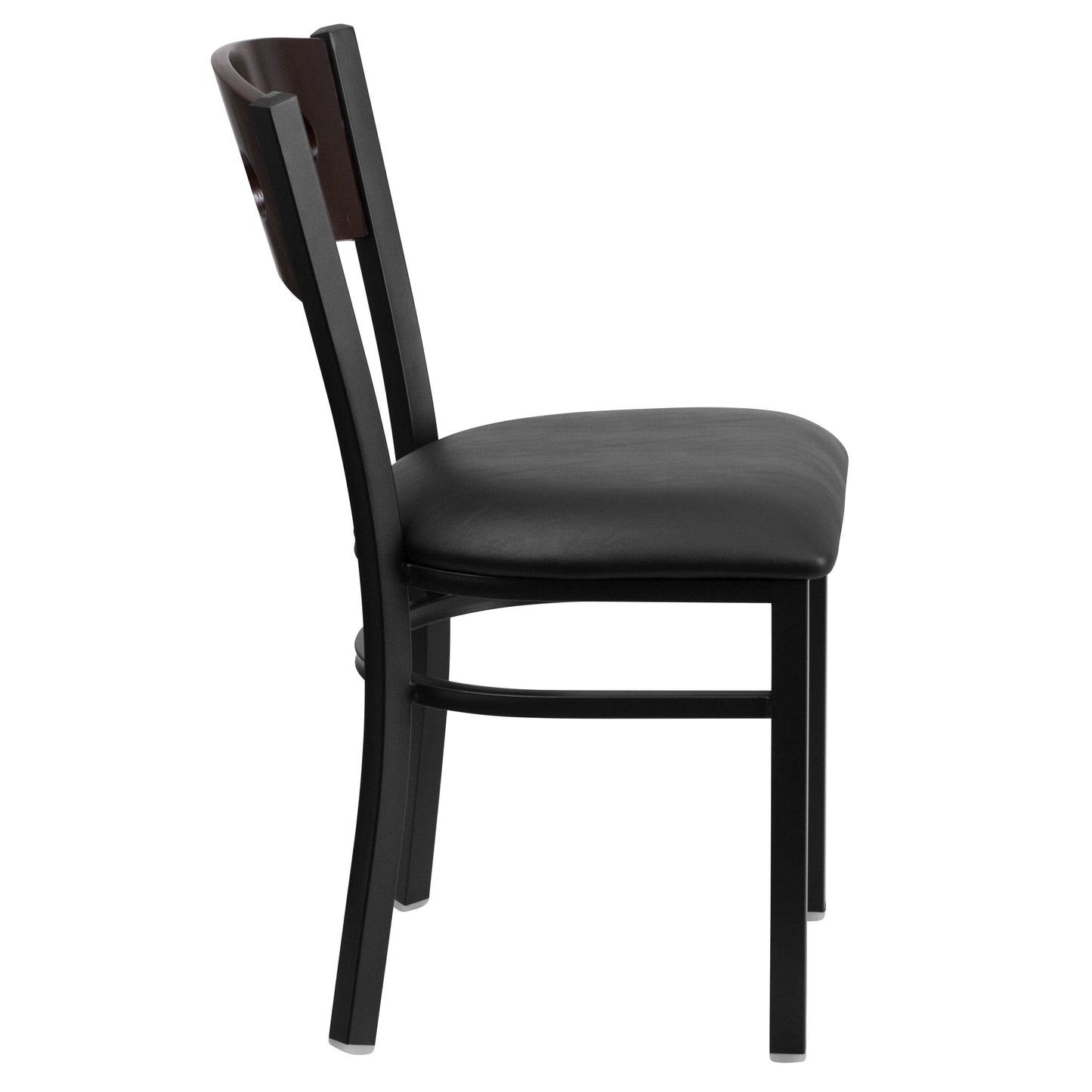 Bk/Wal 3 Circ Chair-Black Seat XU-DG-6Y2B-WAL-BLKV-GG