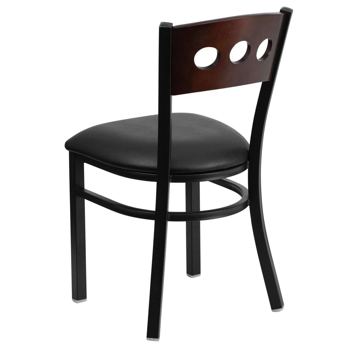 Bk/Wal 3 Circ Chair-Black Seat XU-DG-6Y2B-WAL-BLKV-GG