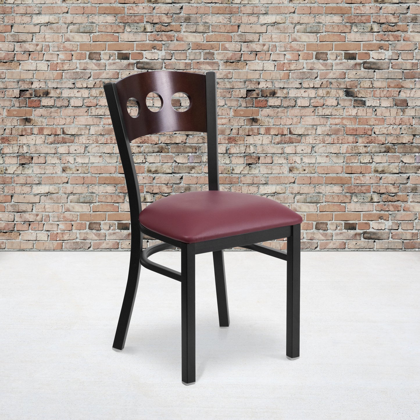 Bk/Wal 3 Circ Chair-Burg Seat XU-DG-6Y2B-WAL-BURV-GG