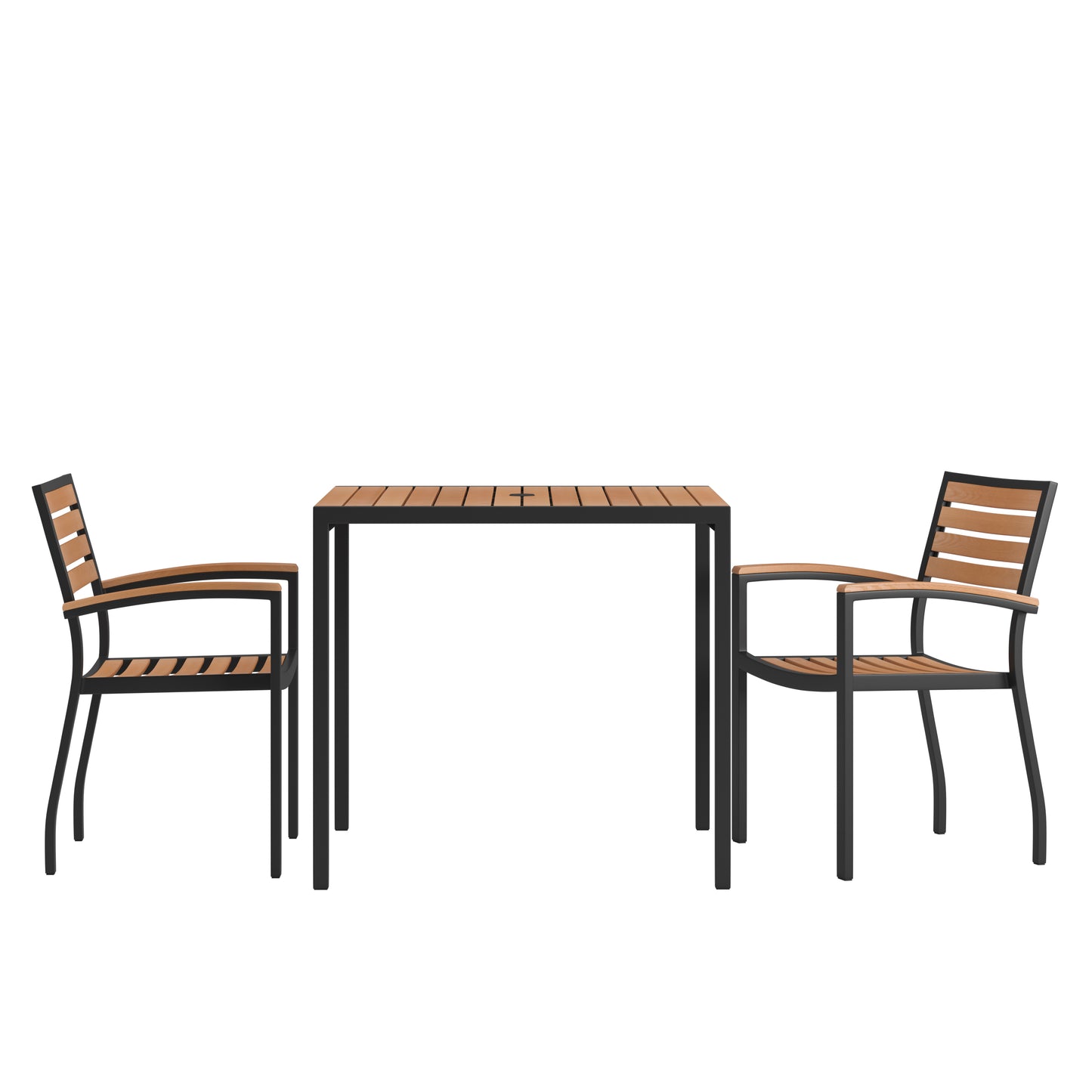 Faux Teak Patio Table-2 Chairs XU-DG-810060062-GG