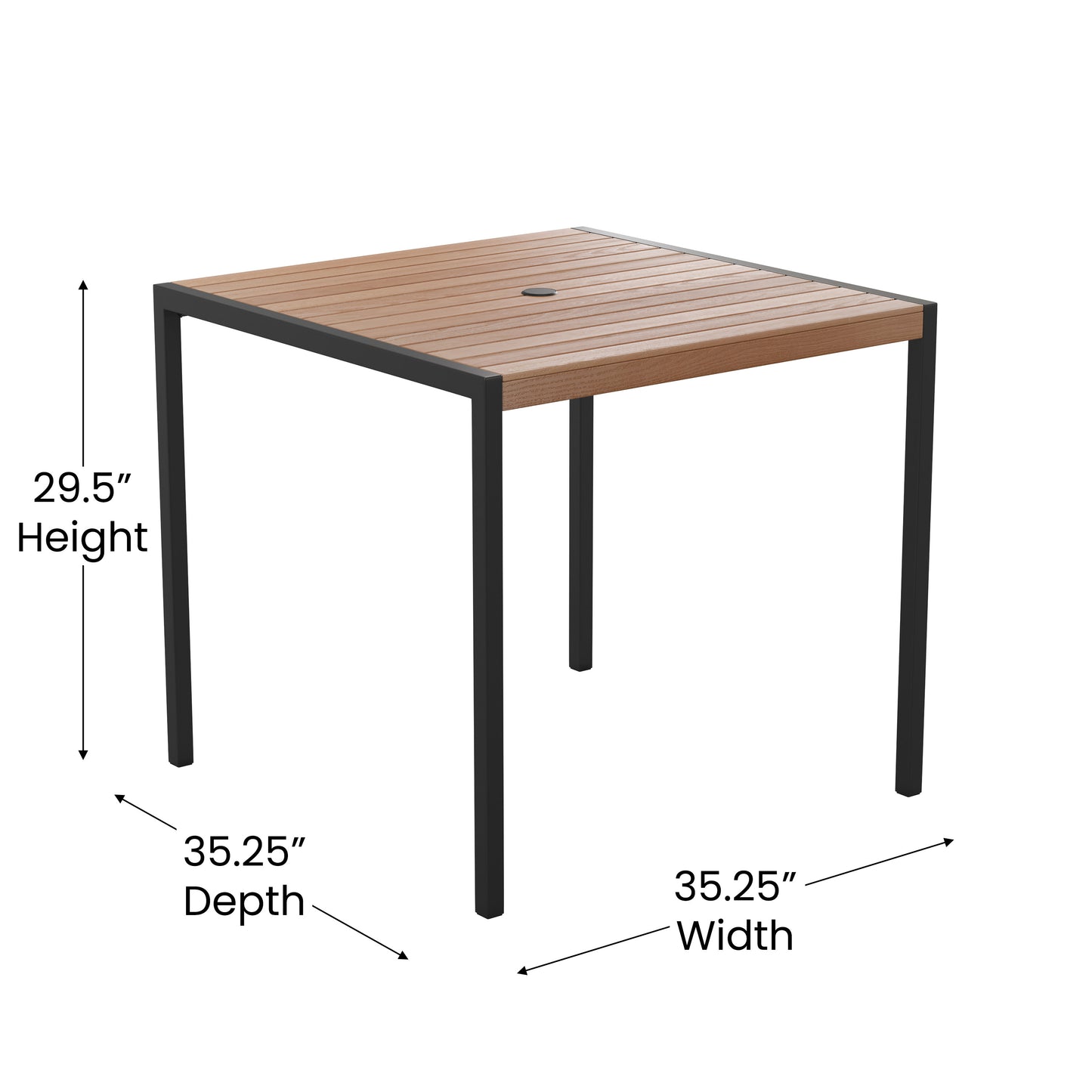 Faux Teak Patio Table-2 Chairs XU-DG-810060062-GG