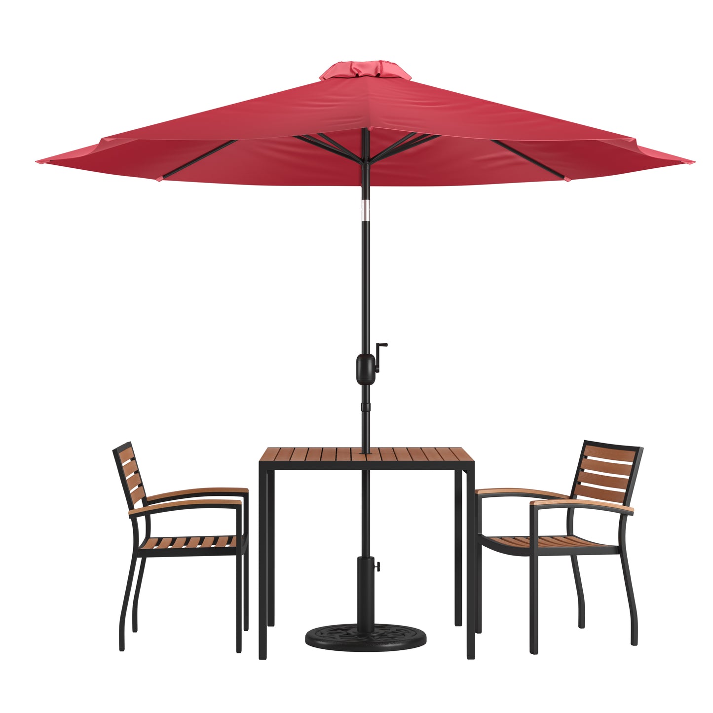 Table-2 Chairs-Umbrella & Base XU-DG-810060062-UB19BRD-GG